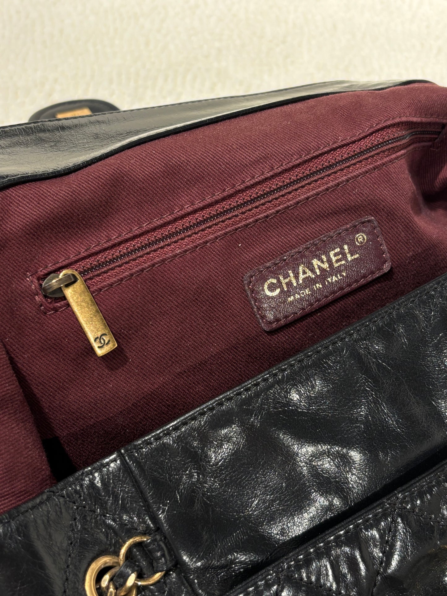 Chanel Stingray Bindi CC Accordion Tote – Black Calfskin & Gold Hardware