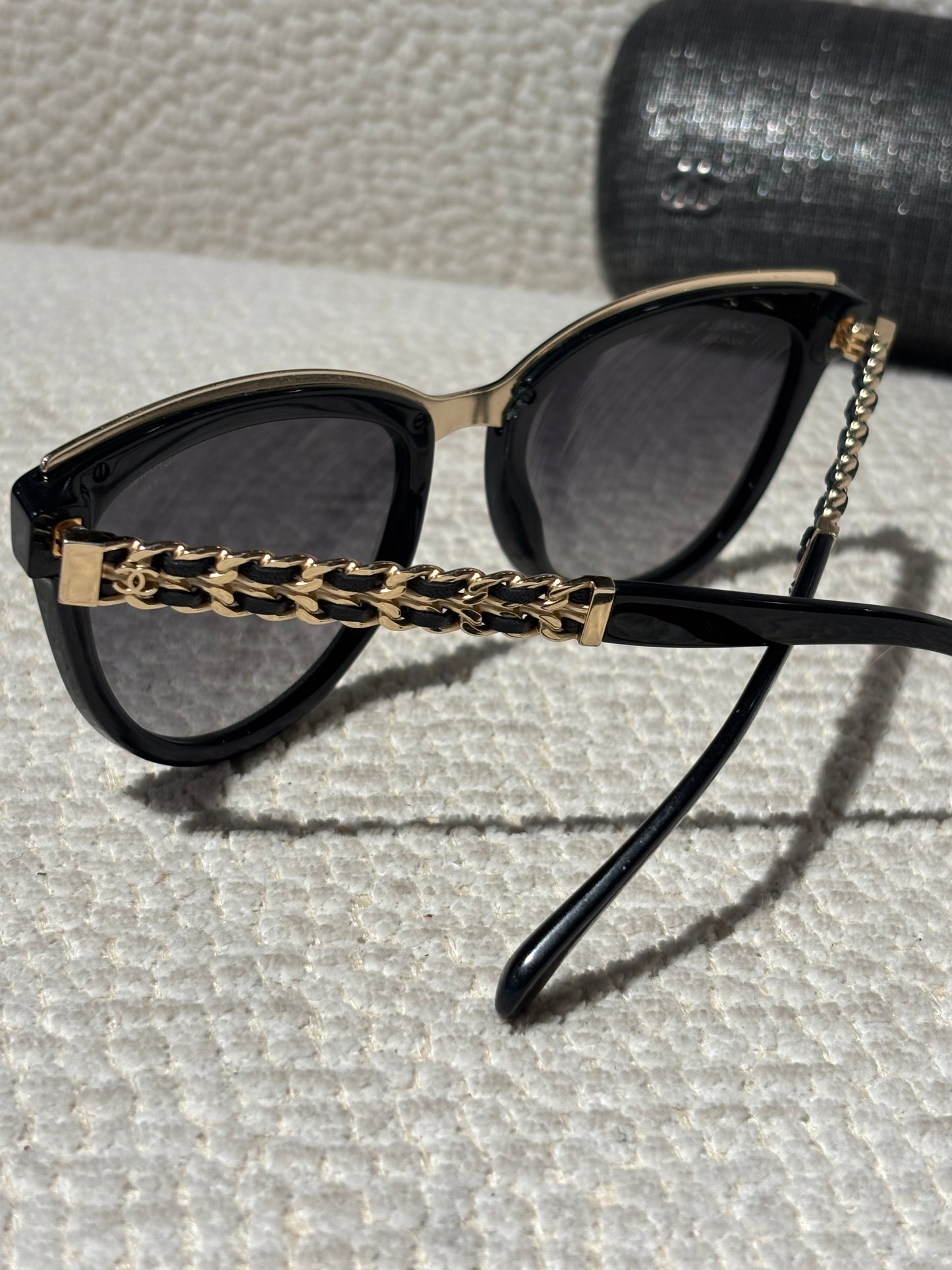 Chanel Sunglasses - Black & Gold Chains