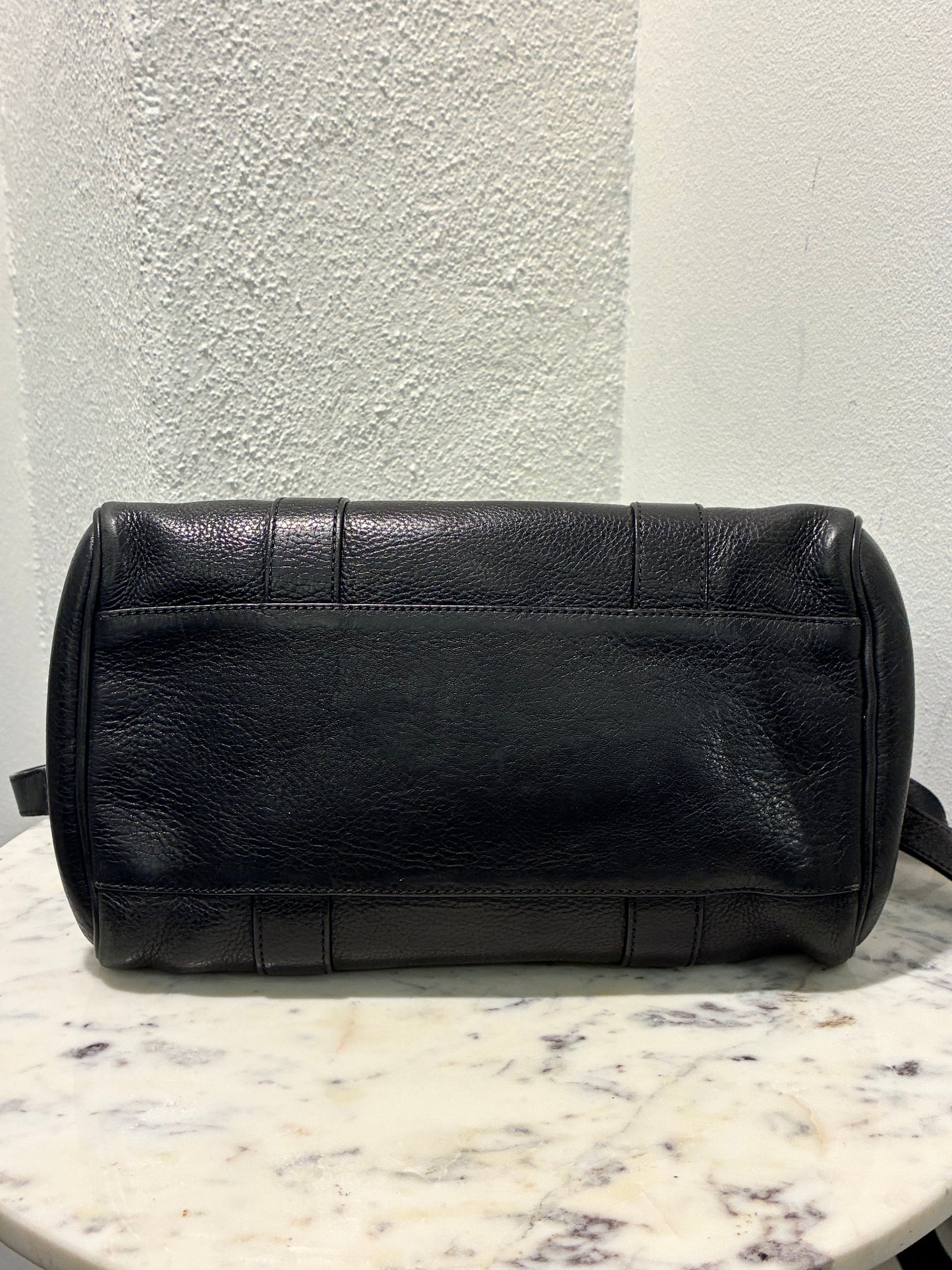 Mulberry Small Bayswater Satchel - Black Calfskin & Gold Hardware