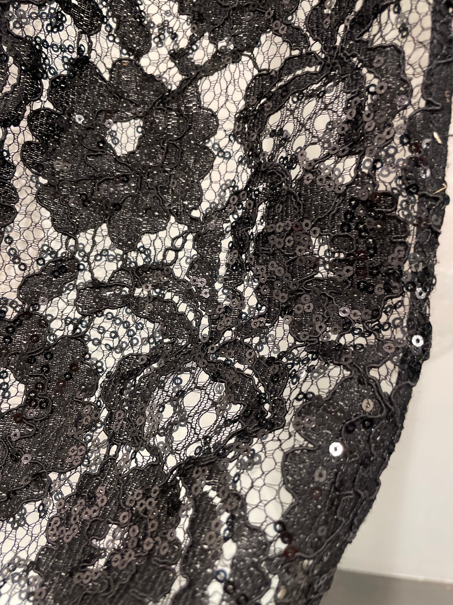 Stella Nova - Lace scarf w. sequins - Black - Medinas Wardrobe