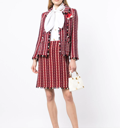 Eksklusivt Chanel sæt - Chevron Uld Tweed