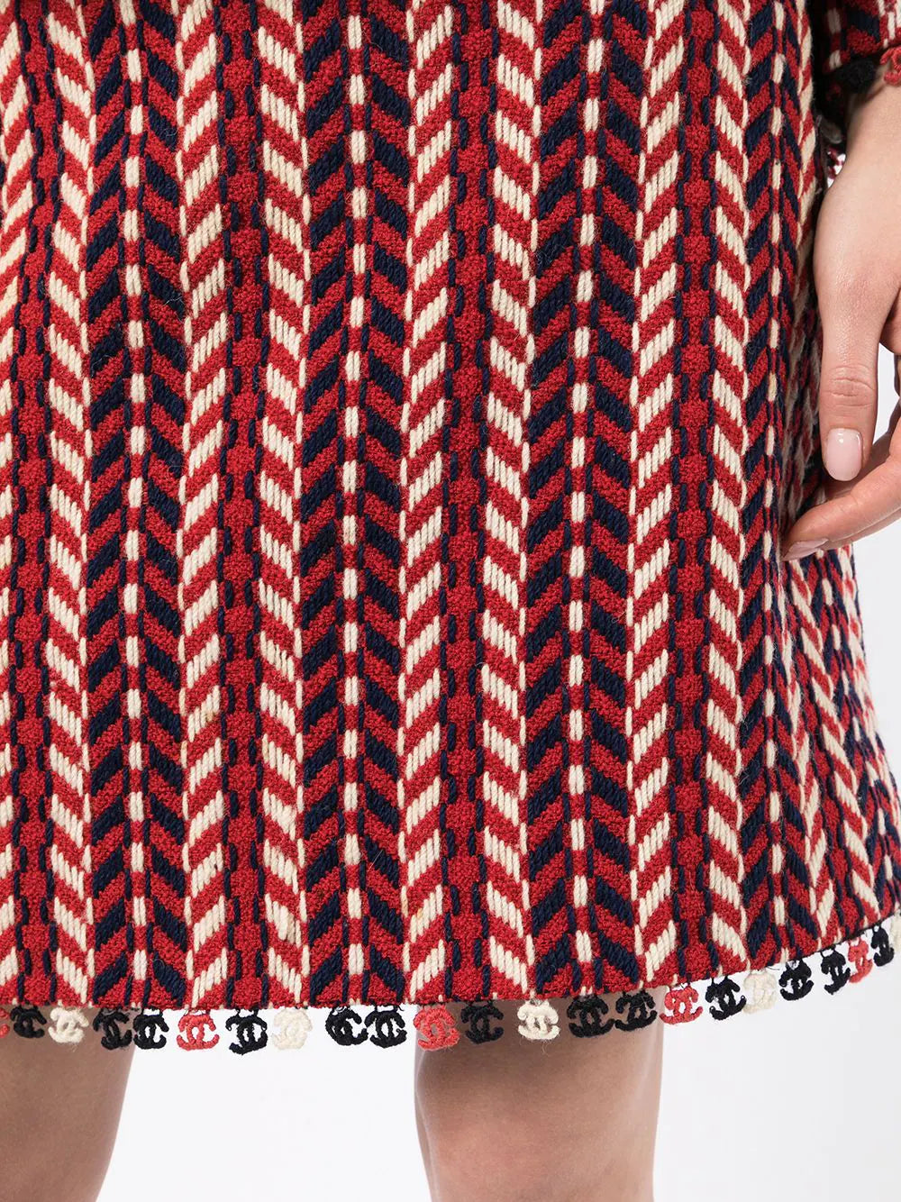 Eksklusivt Chanel sæt - Chevron Uld Tweed