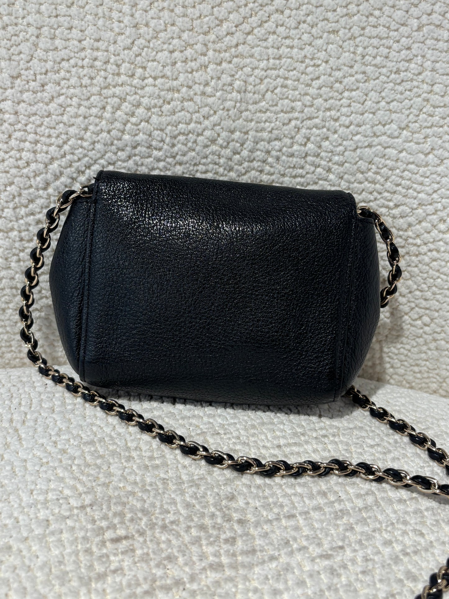 Mulberry Bag - Mini Lily - Black Grained Leather & Gold Hardware