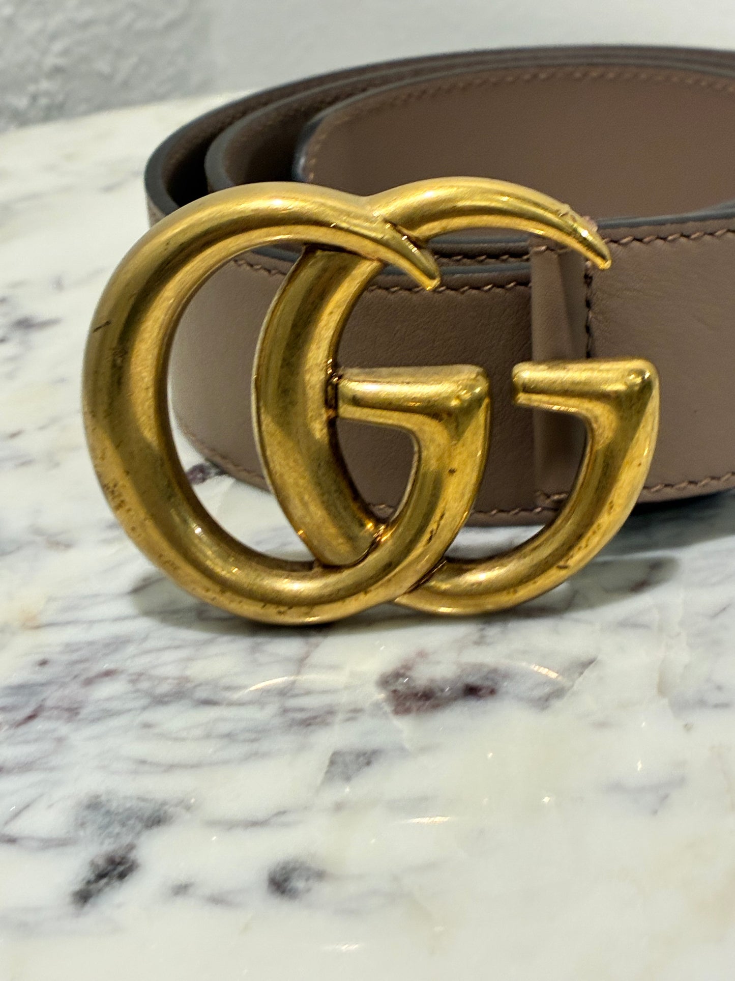 Gucci Belt - Maxi GG Buckle - Size 80