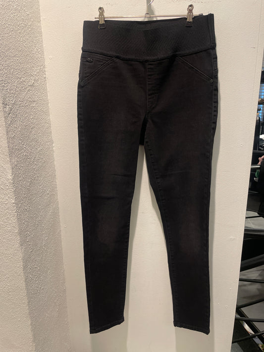 Marani High-Elastic-Waisted Black Denim Jegging Trousers - EU42