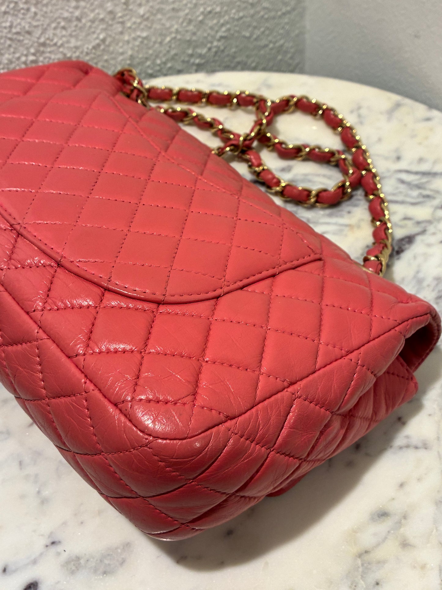 Chanel Charm Single Flap – Pink Leather & Gold Hardware (Kopi)