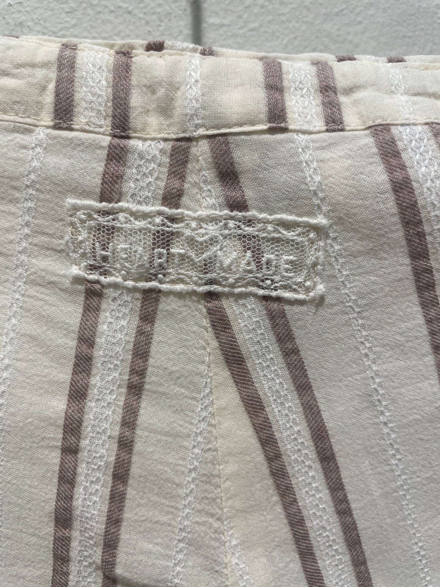 Heartmade - cotton/linen pants - adjustable waist - M