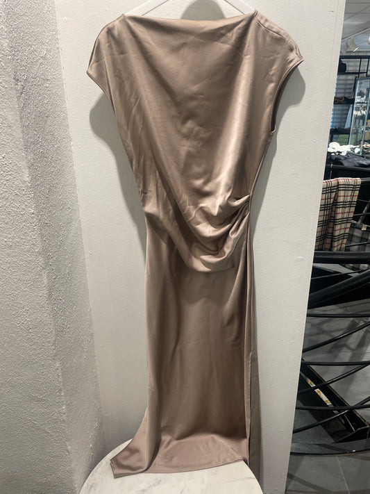 Imperial Long Satin Cowl-Neck Dress – Size M (Brand New with Tags)