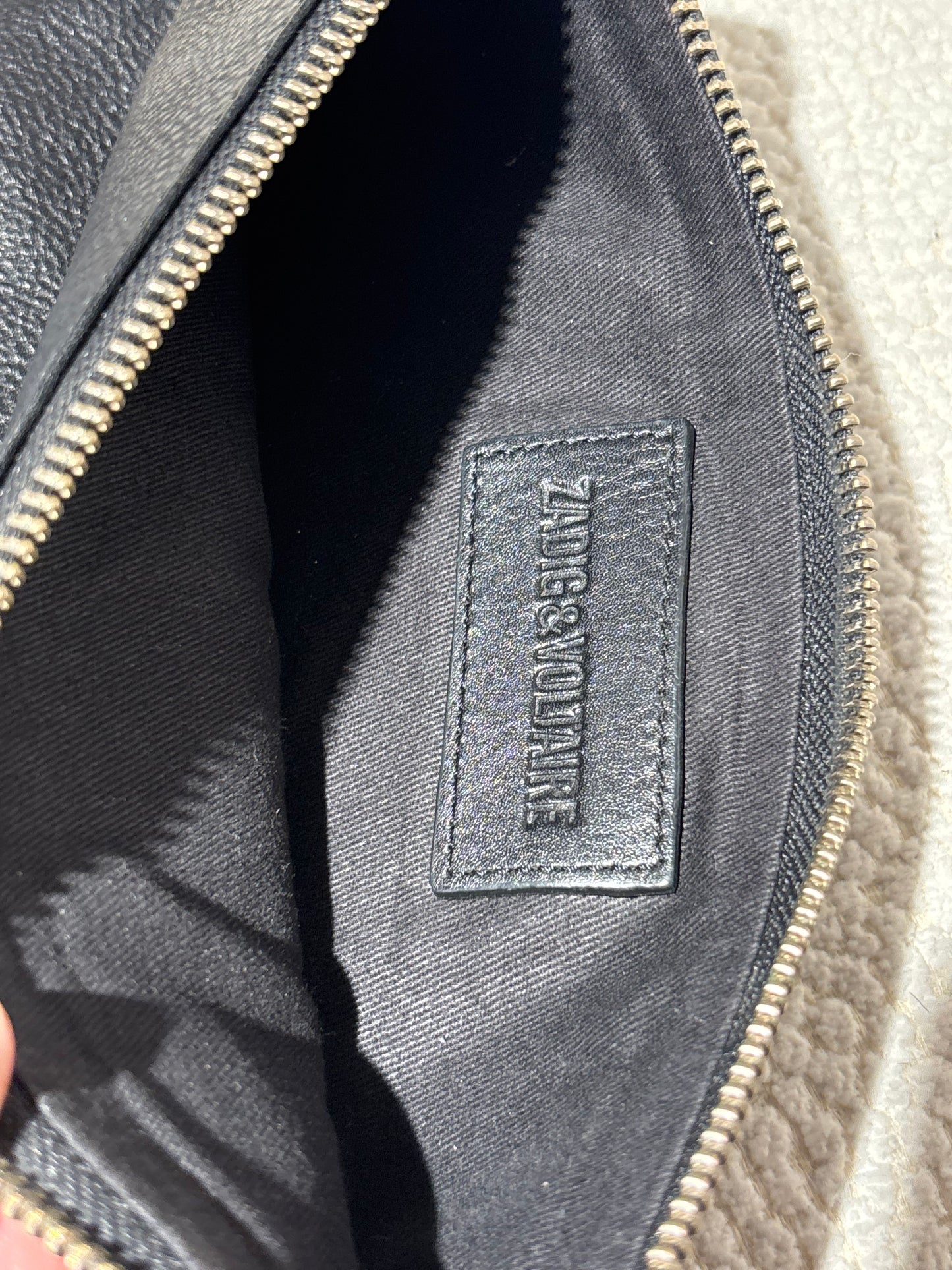 Zadig & Voltaire Bag - Navy Leather & Silver Hardware