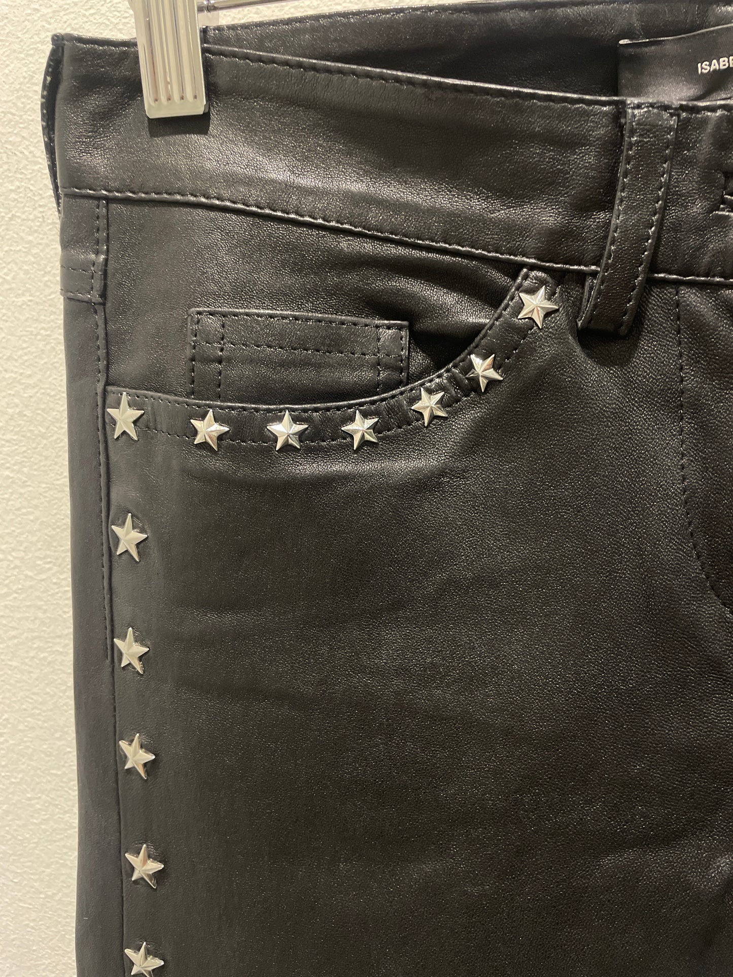 Isabel Marant - Leather Pants w. star studs - 36 - Medinas Wardrobe