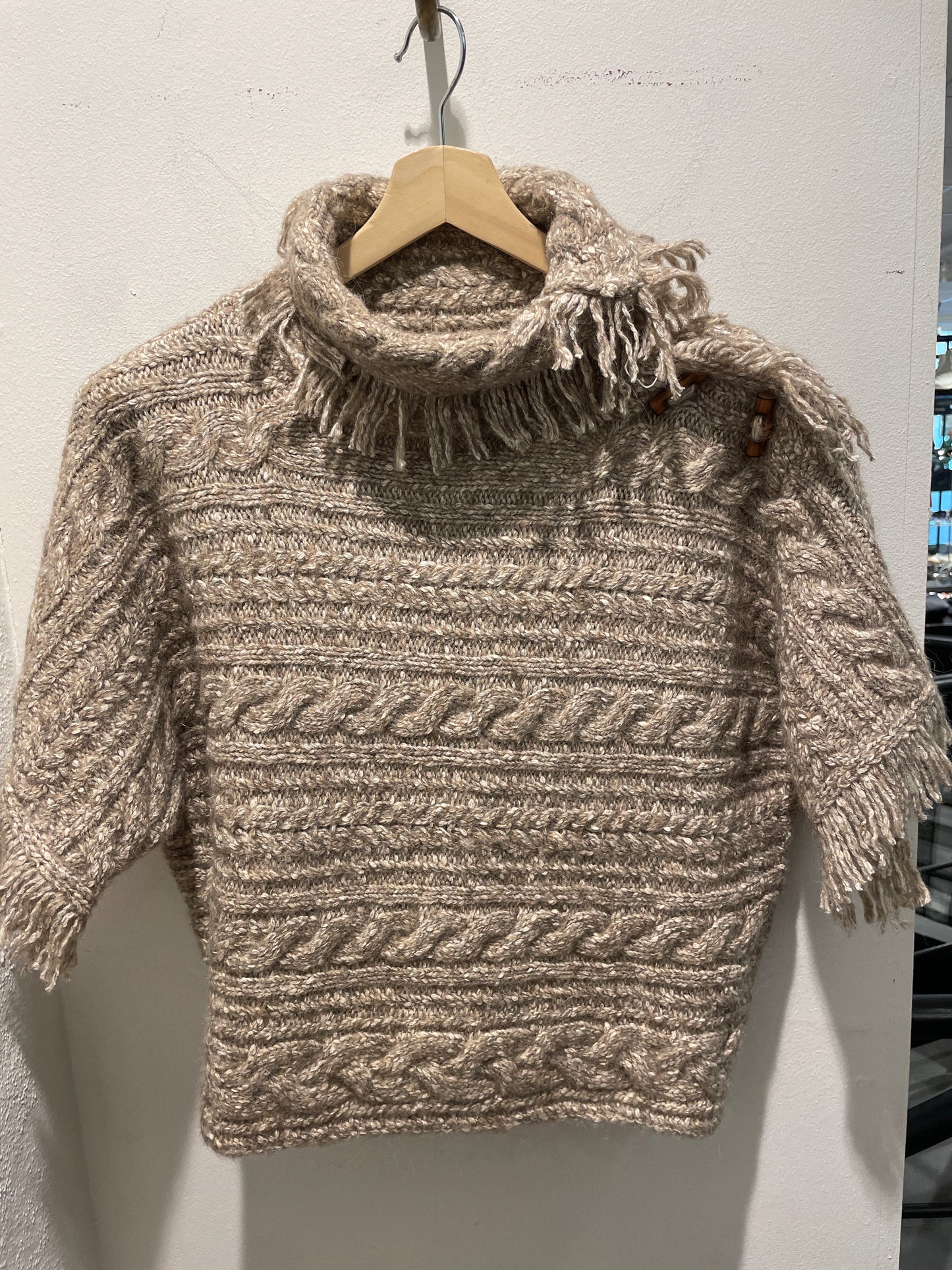 Isabel Marant Étoile – "Blanche" Cable-Knit Poncho Sweater, Size FR 38 (New with Tags)