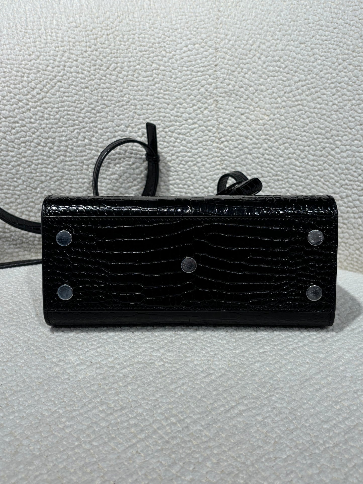 Saint Laurent Bag – Alligator-Embossed Leather - Black