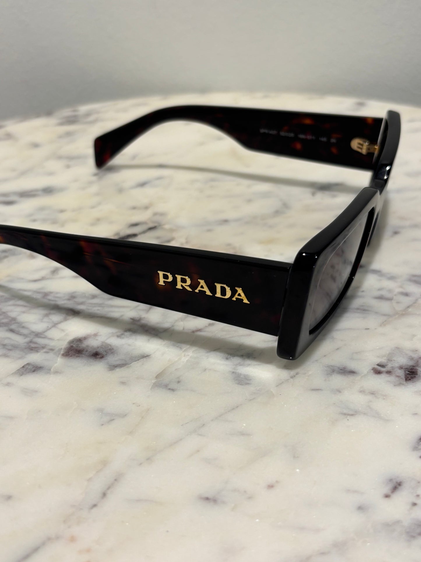 Prada Sunglasses - Tortoise with Logo - Medinas Wardrobe
