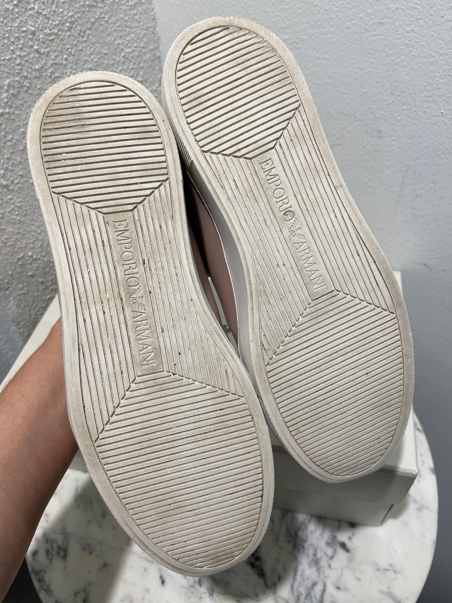 Emporio Armani Sneakers – Size EU 37 / Pink & Silver
