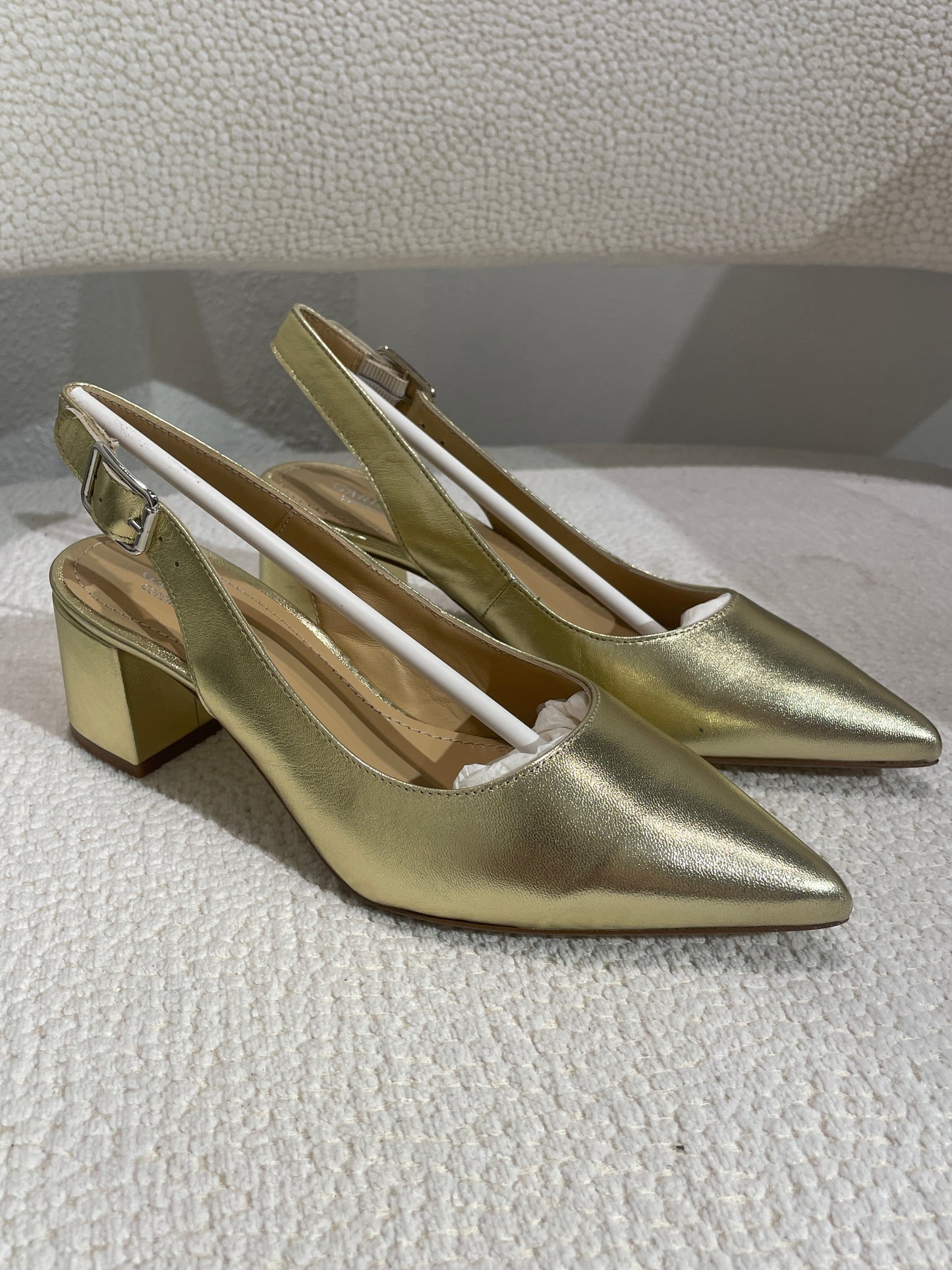 Gardenia – slingbacks - Gold Leather  - 38