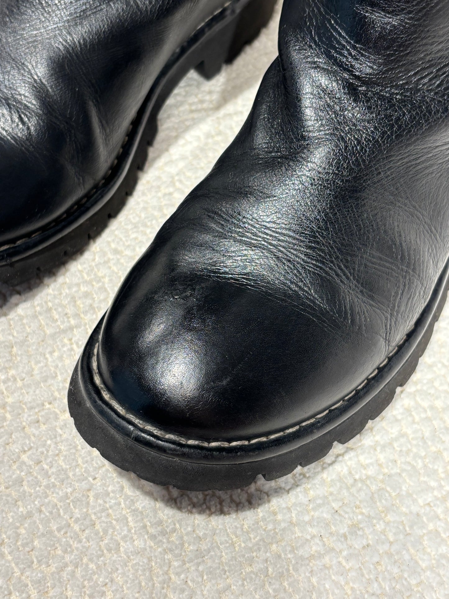 Chanel Biker Boots – Black Quilted Nylon & Leather – EU 39,5