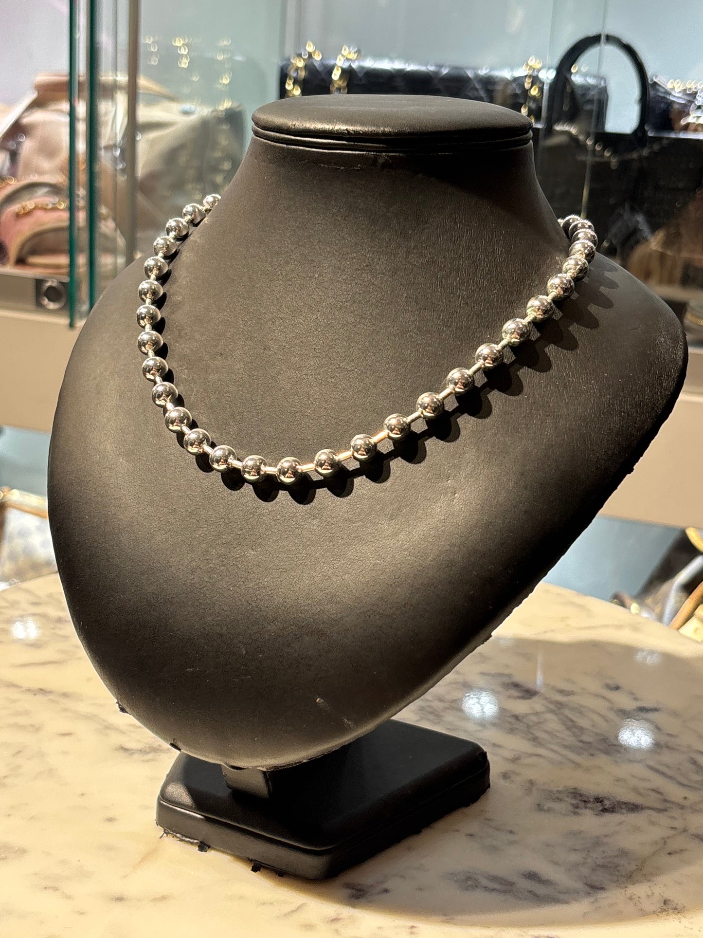 Pilgrim - Necklace - Large silver beads - Medinas Wardrobe