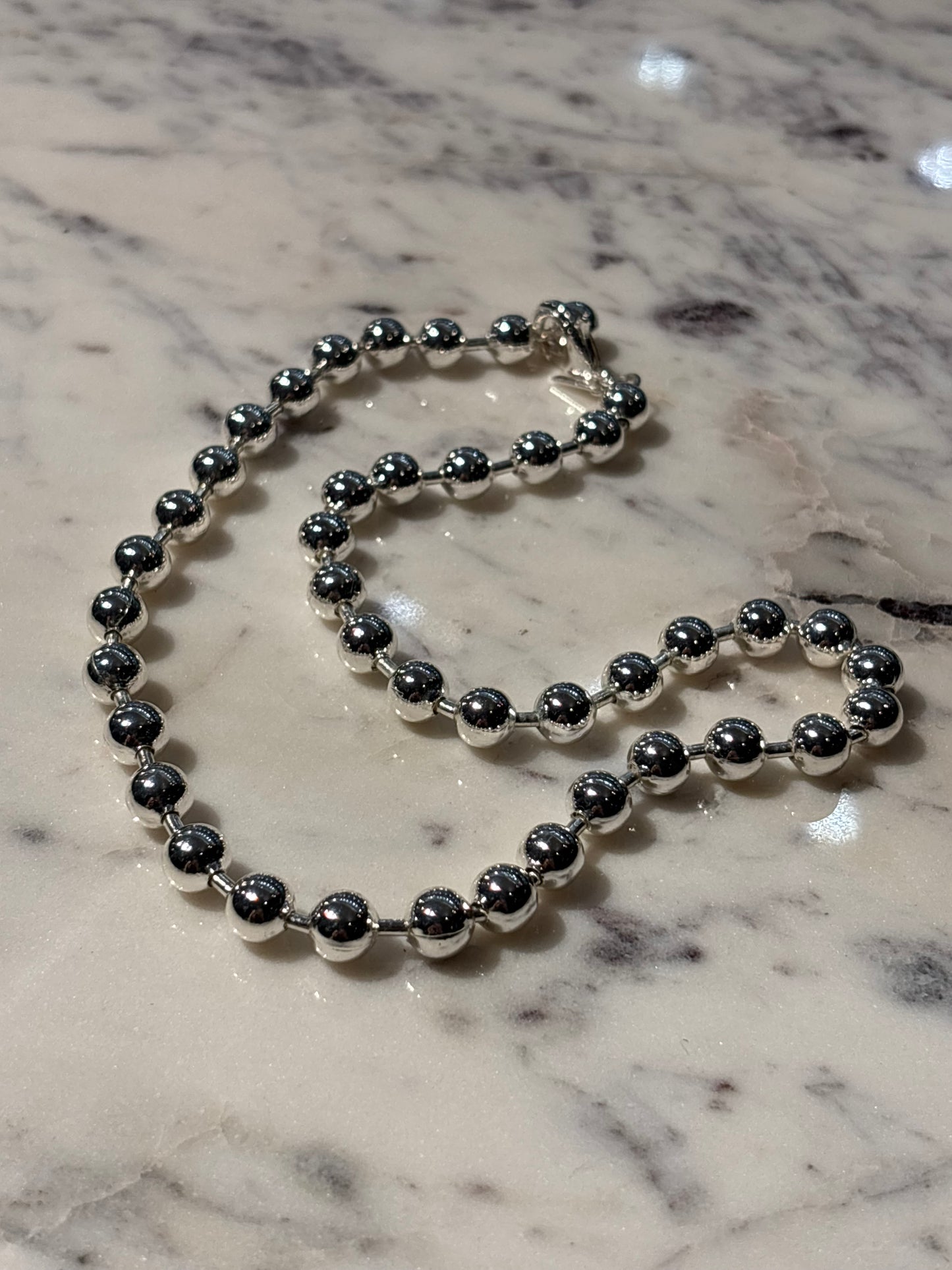 Pilgrim - Necklace - Large silver beads - Medinas Wardrobe
