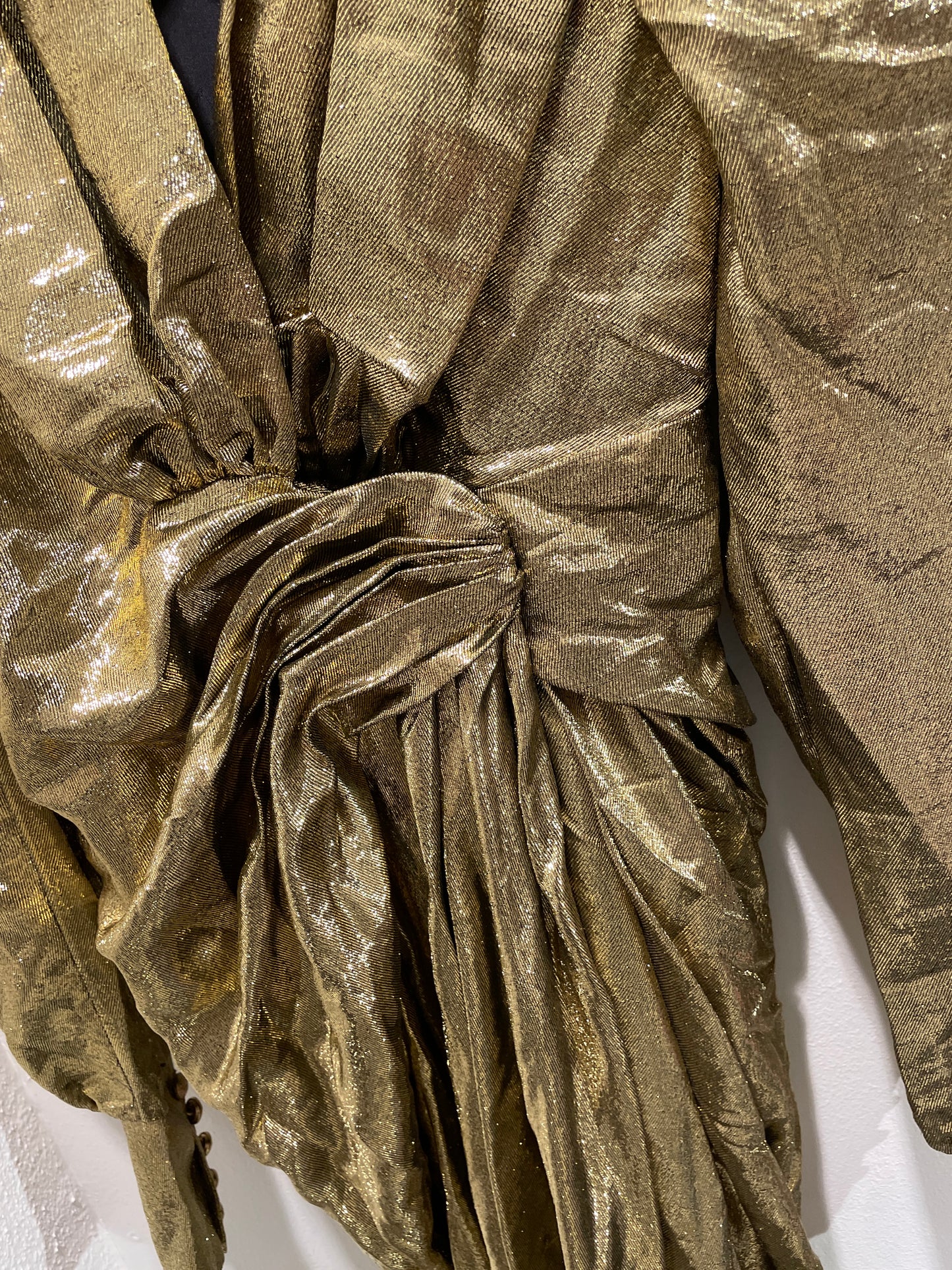 Balmain - Cape / dress - gold - Medinas Wardrobe