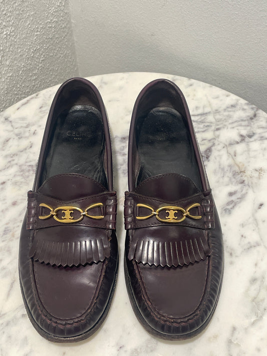 Celine Margaret Loafers in Polished Leather - 36