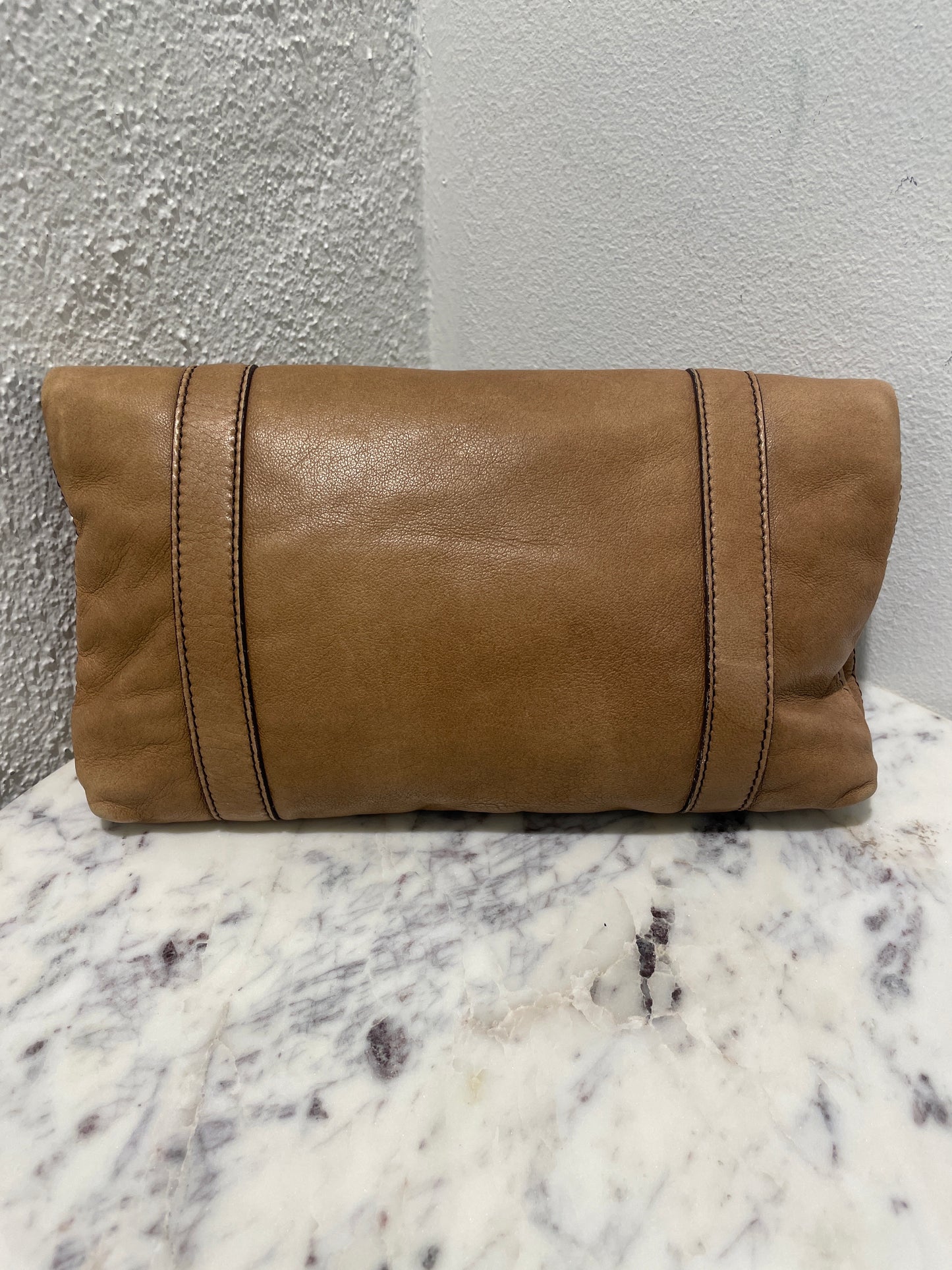 Burberry Leather Foldover Wristlet Pouch