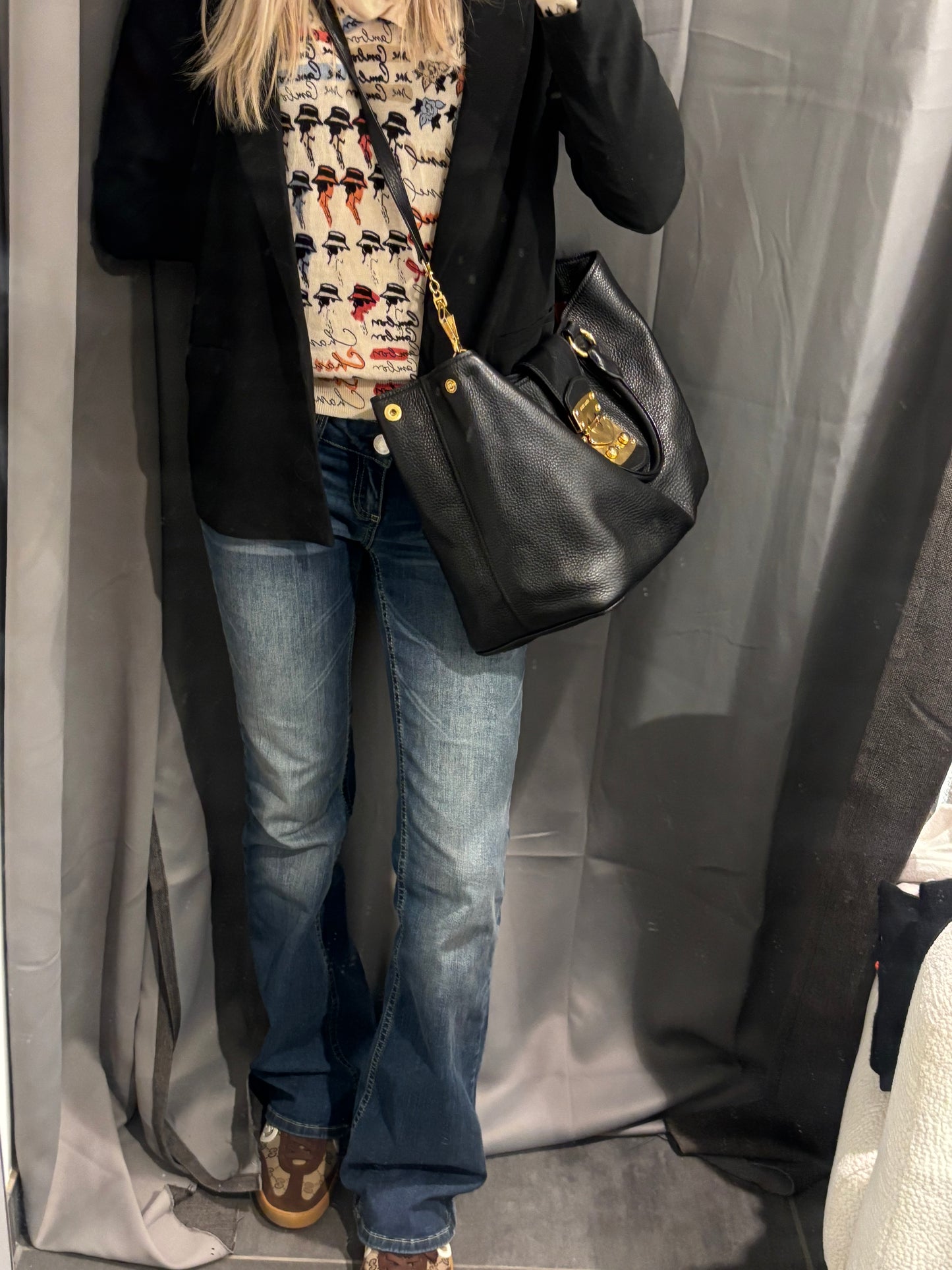 Miu Miu - Vitello Caribu Tote - Black Leather & Gold Hardware