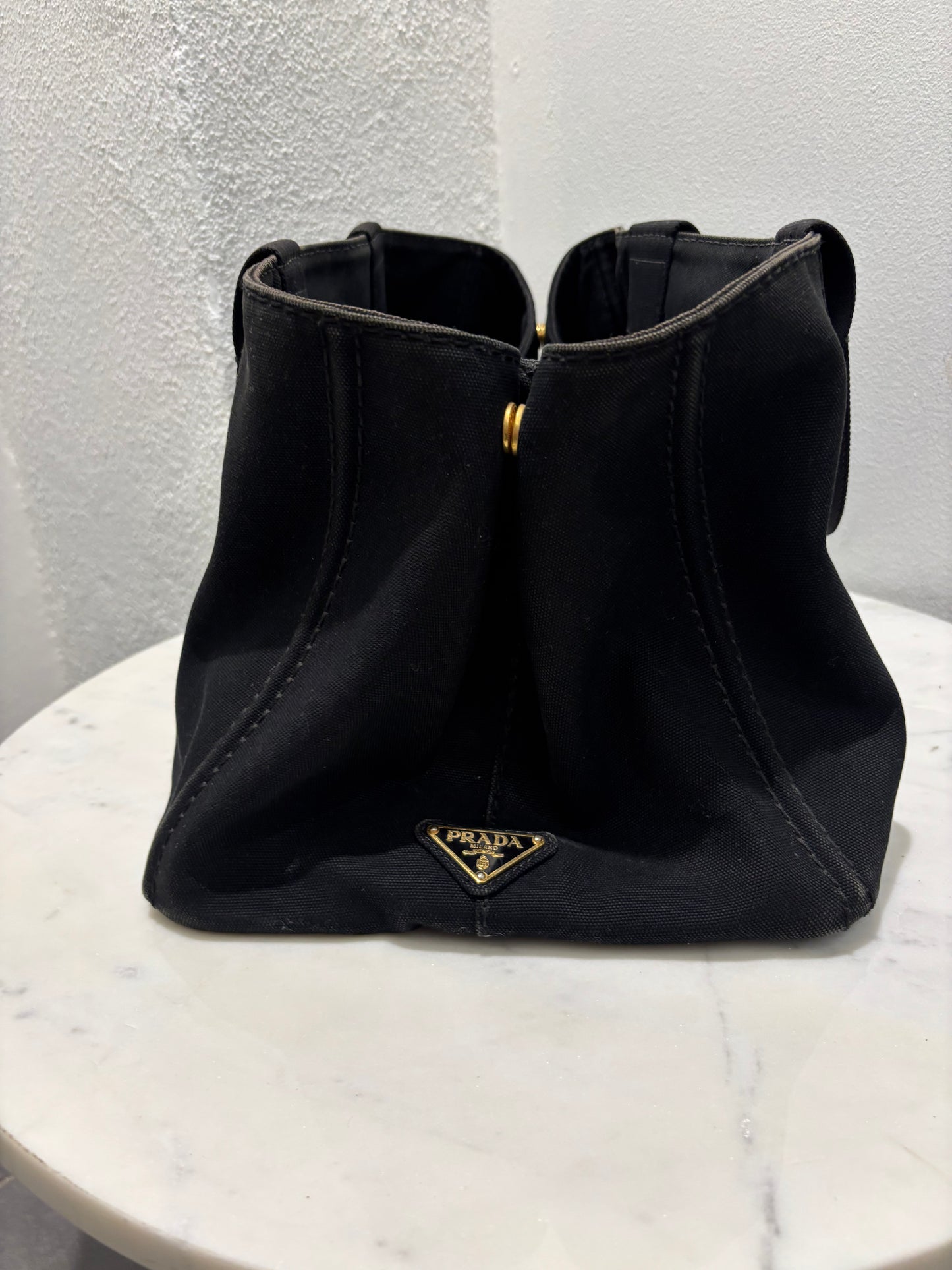 Prada - Canapa Tote - Black Canvas