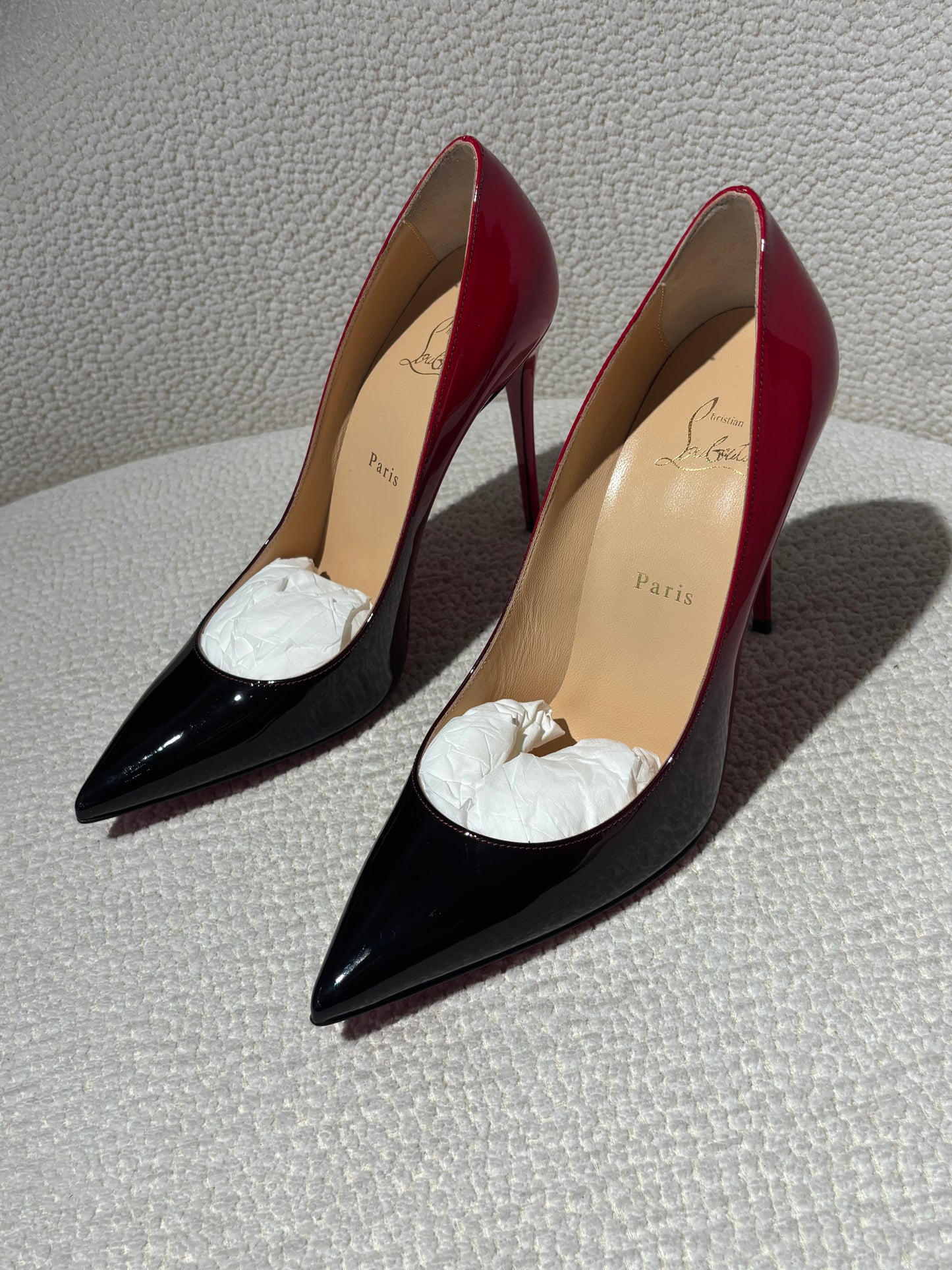 Christian Louboutin Heels – Glossy Ombré effect with Red Soles - EU 40