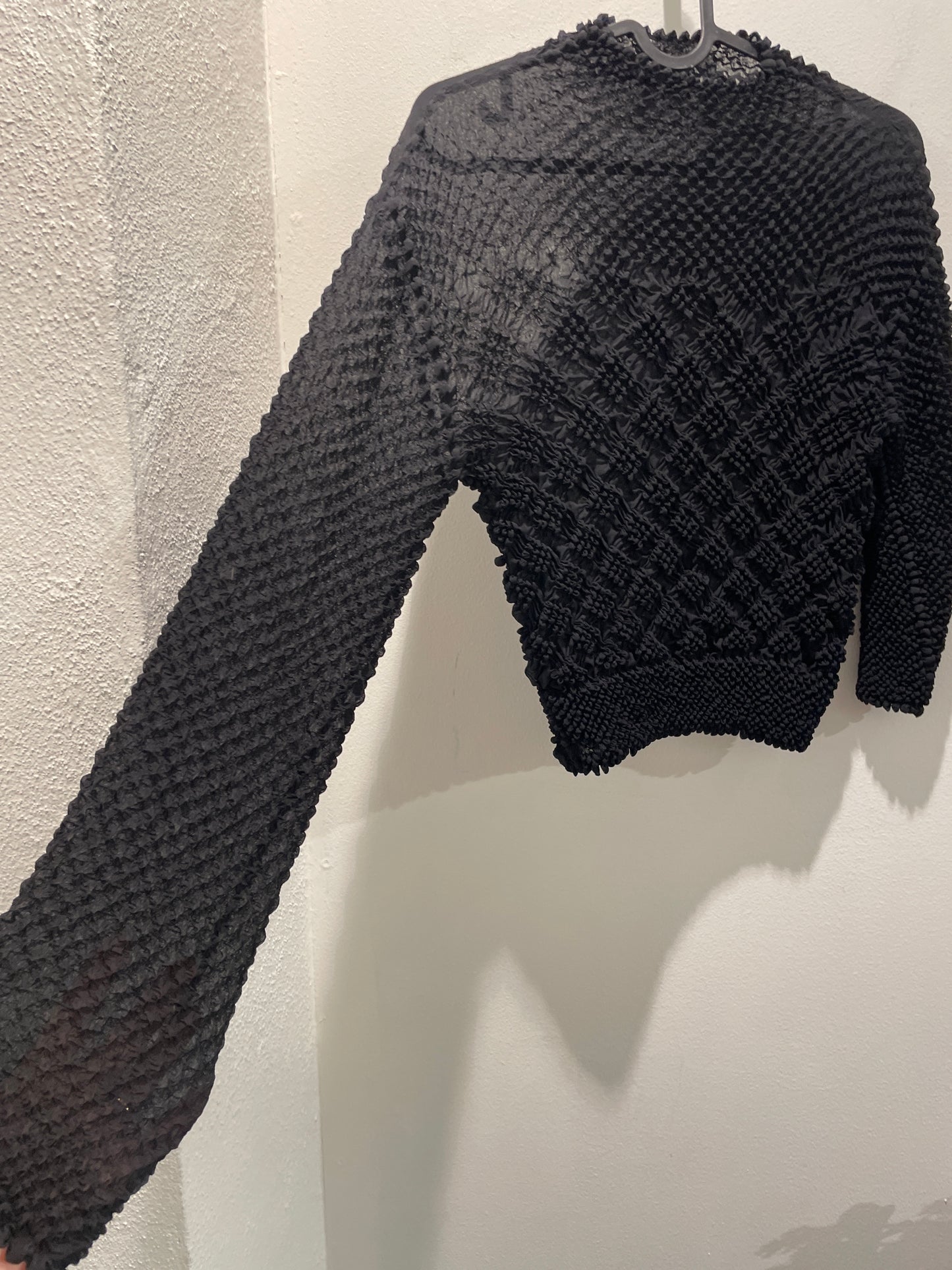 Crinckle stretchable top - black - one size