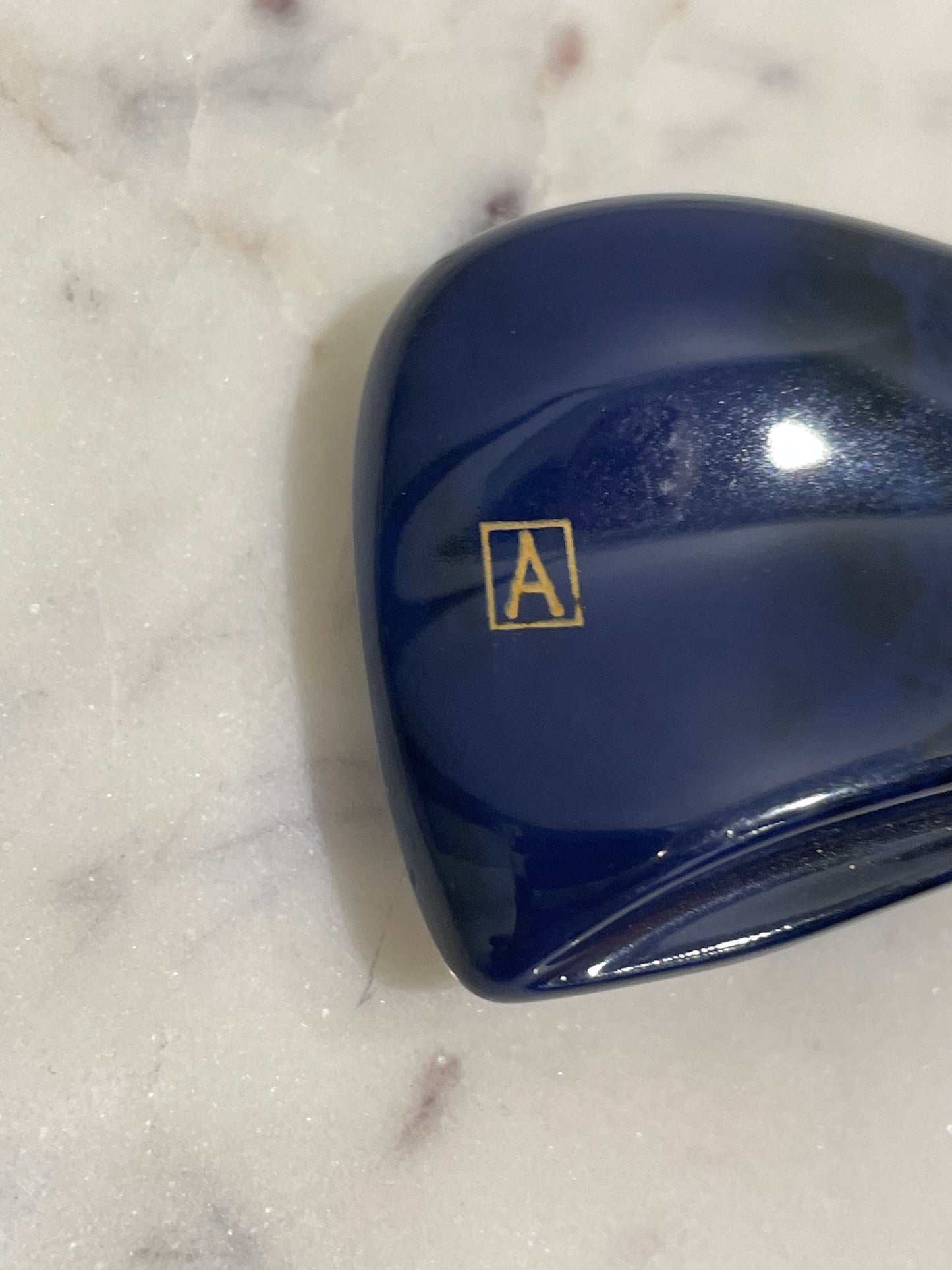 Alexandre de Paris Bow Barrette – Navy & Gold - L