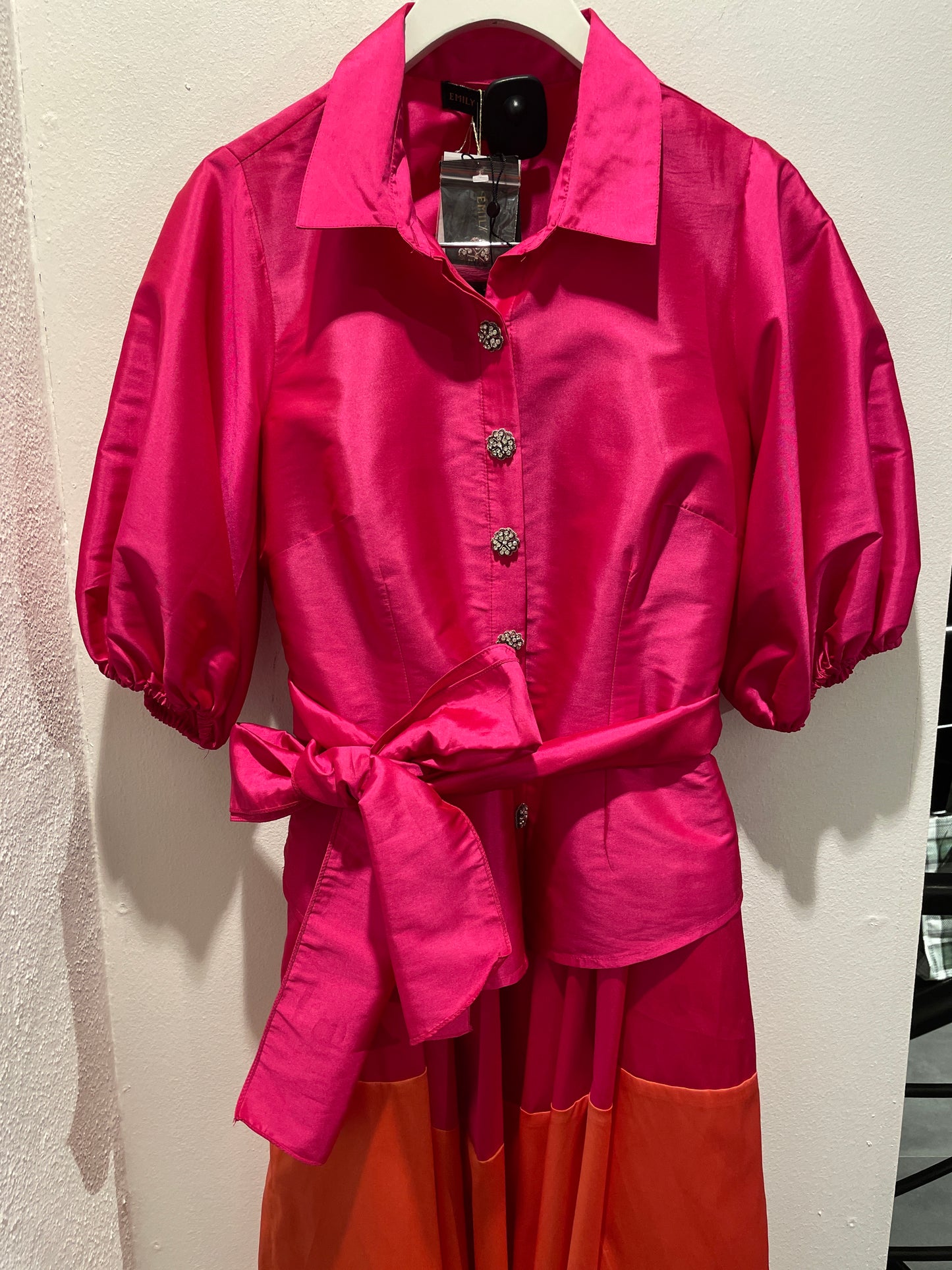 Emily Shalant Set – Orange & Pink Silk – Fits S/M