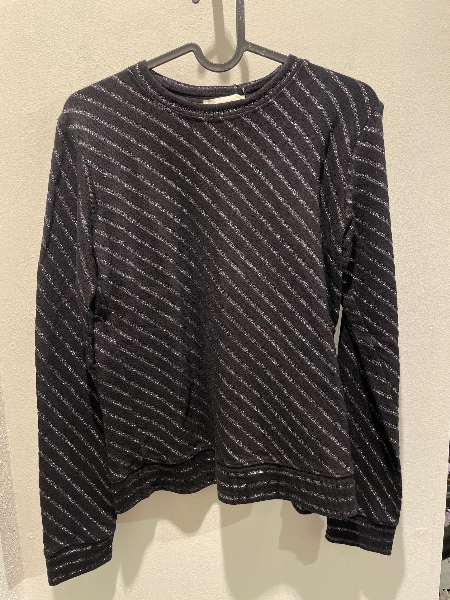 Mads Nørgaard - Black & silver striped sweat - S