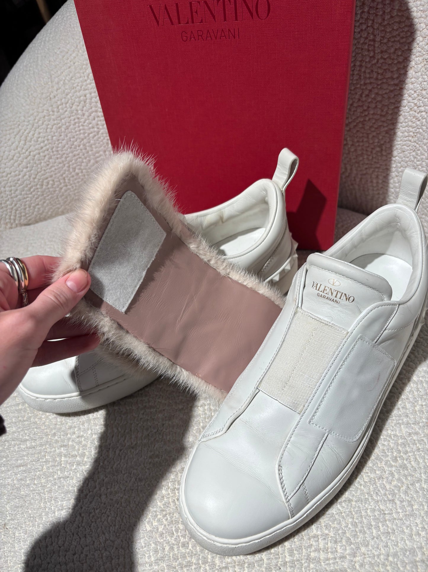 Valentino Rockstud sneakers- with mink - size