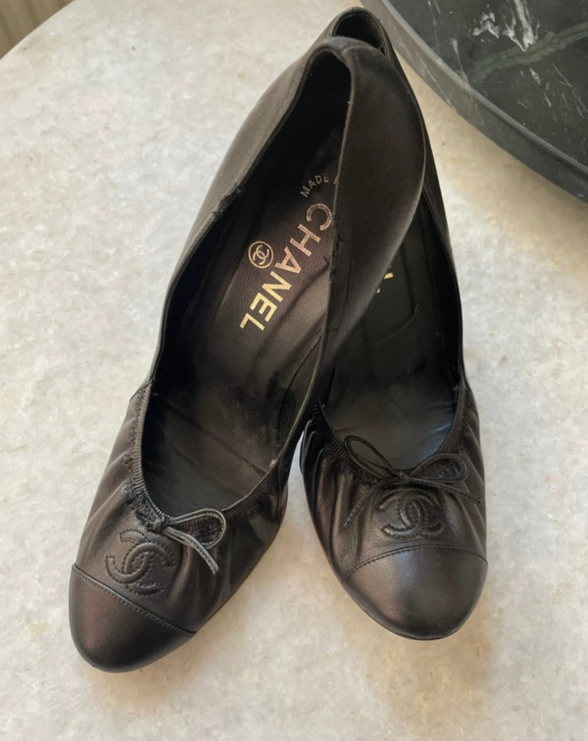 Chanel - Cambon heels med elastisk fod og CC logo