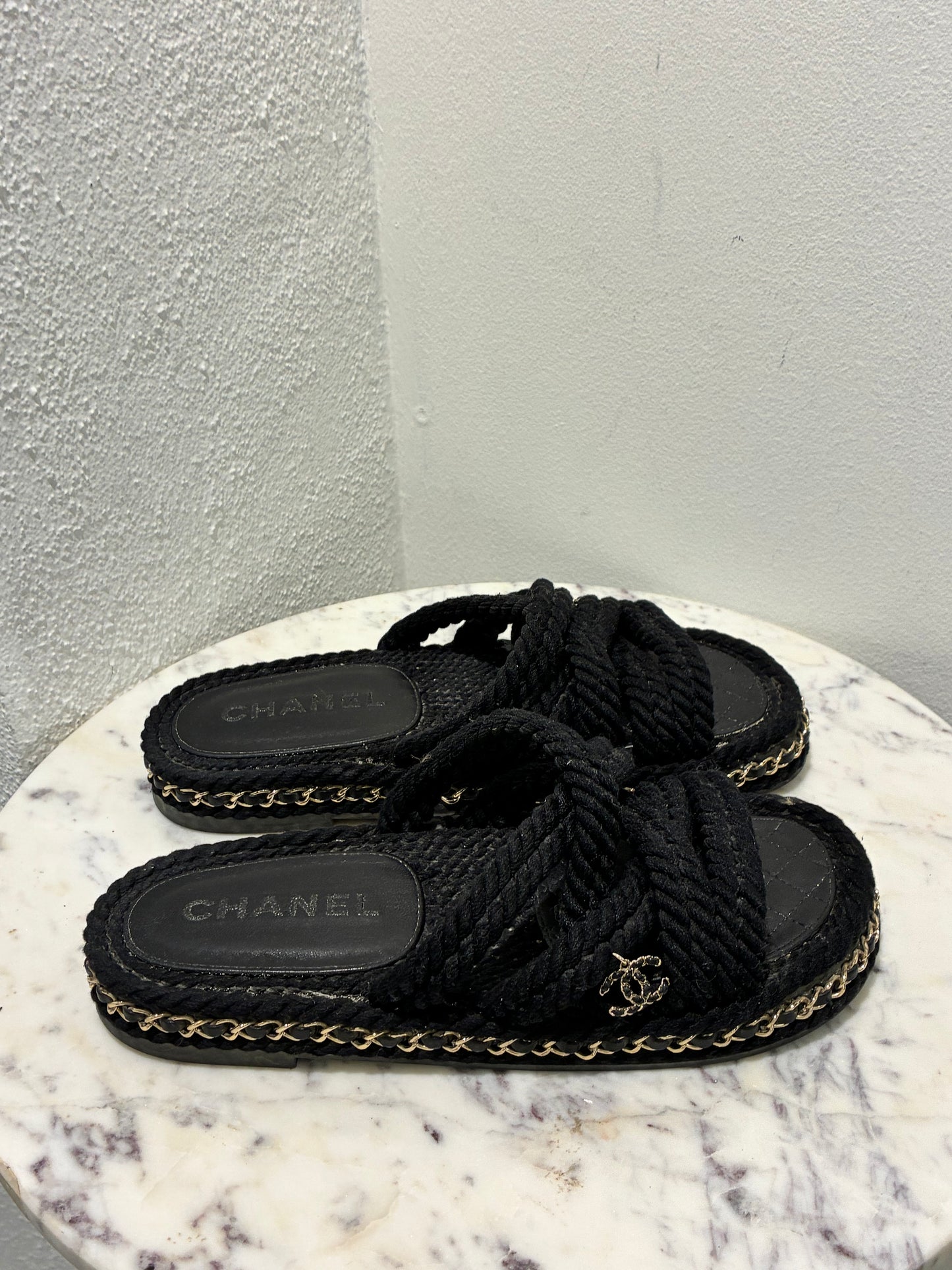Chanel Sandals - CC logos & rope detailing - 38