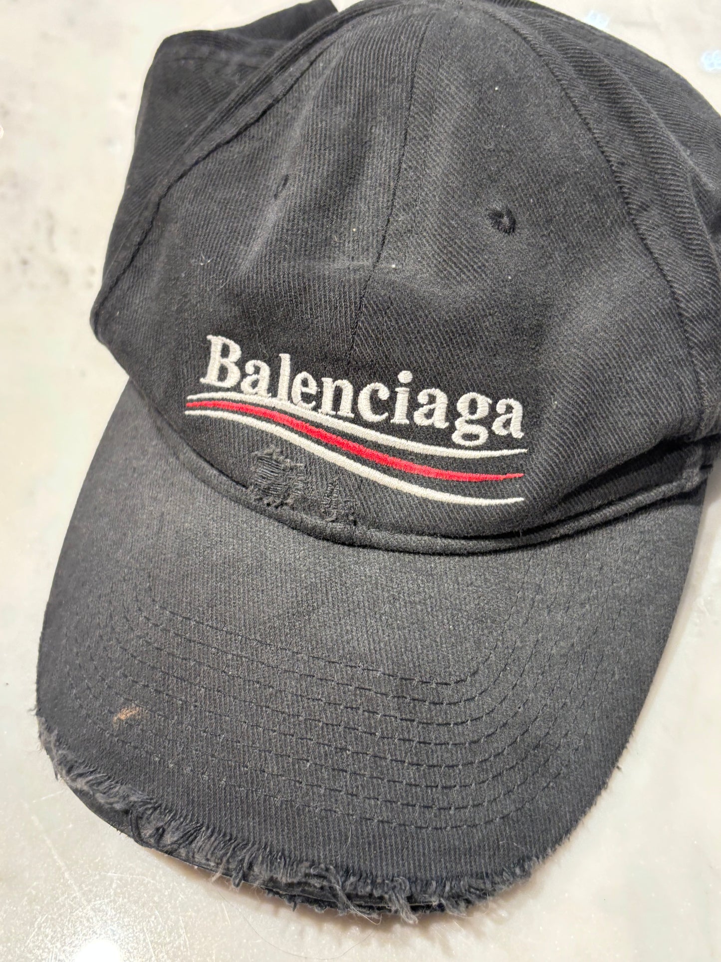 Balenciaga - Logo Cap - Black Vintage - Medinas Wardrobe