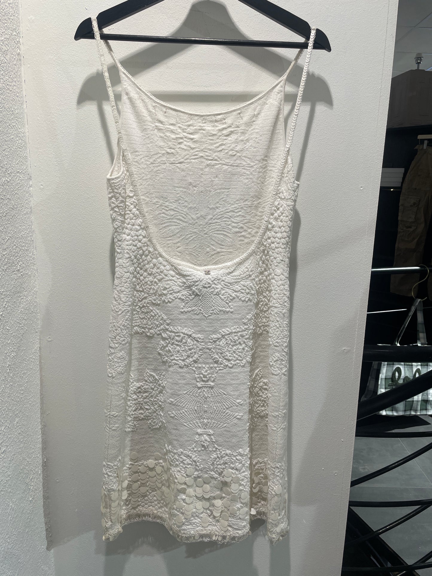 Chanel Cocktail Dress – White with Sequins & Stretch - EU 36/38