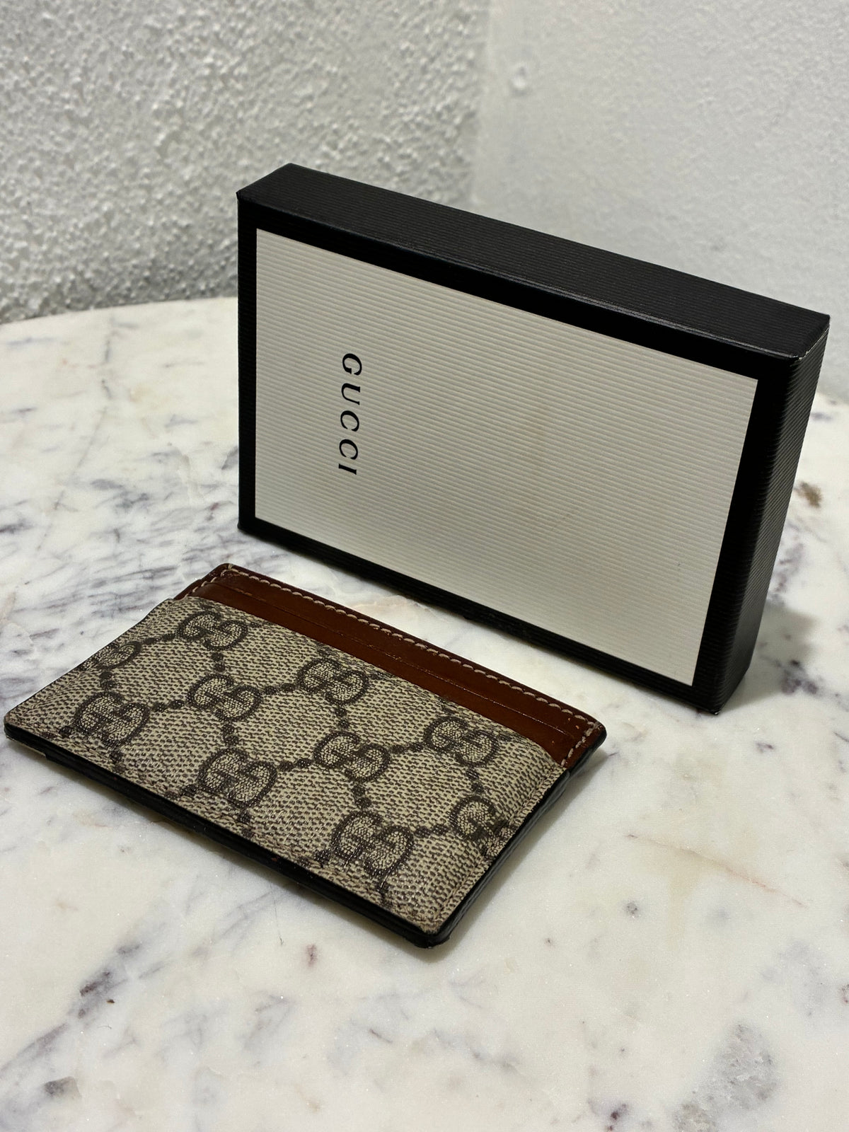 Gucci Cardholder - Monogram & Brown Leather