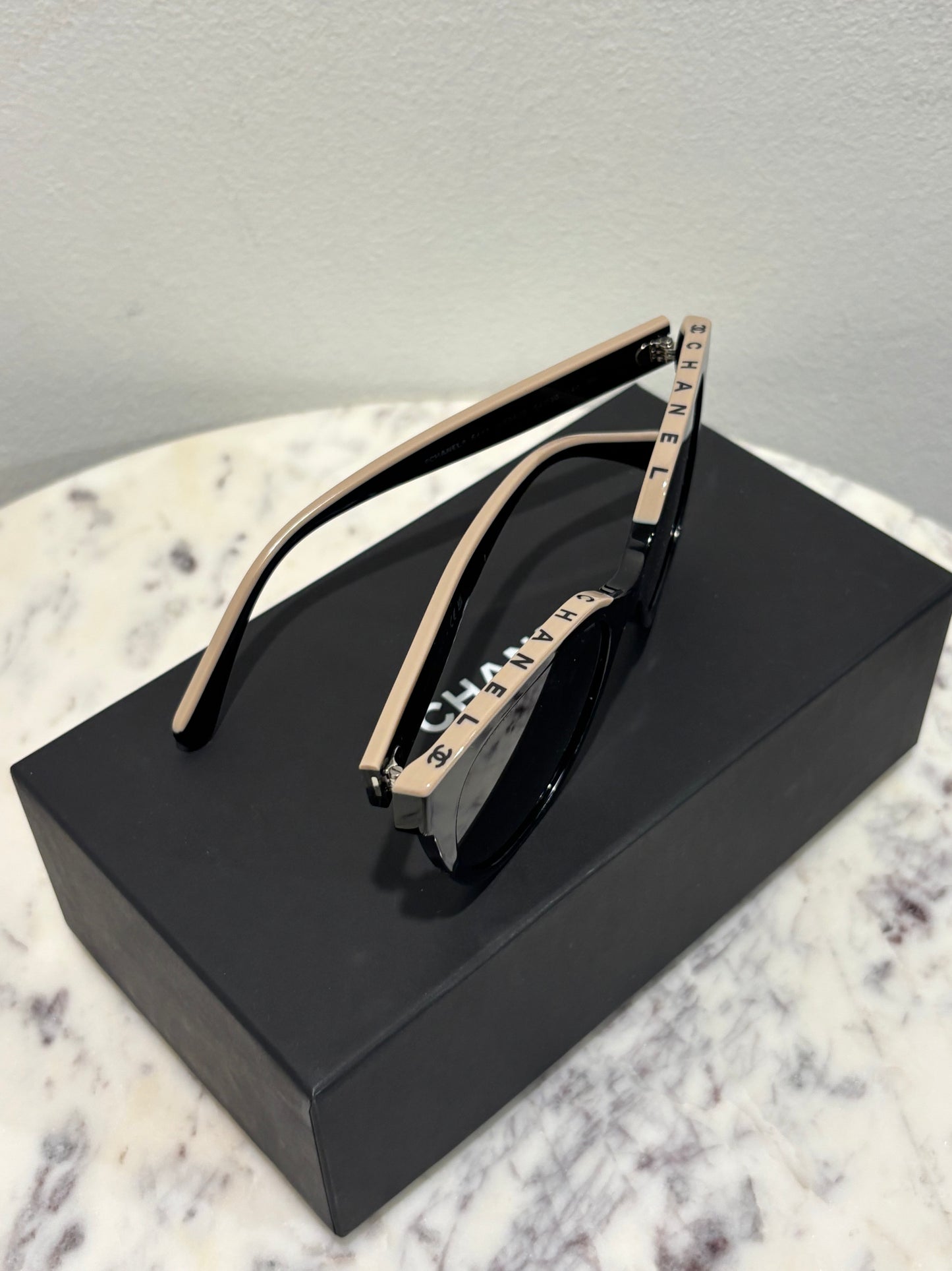 Chanel Sunglasses - Butterfly Model - Black w. Logos