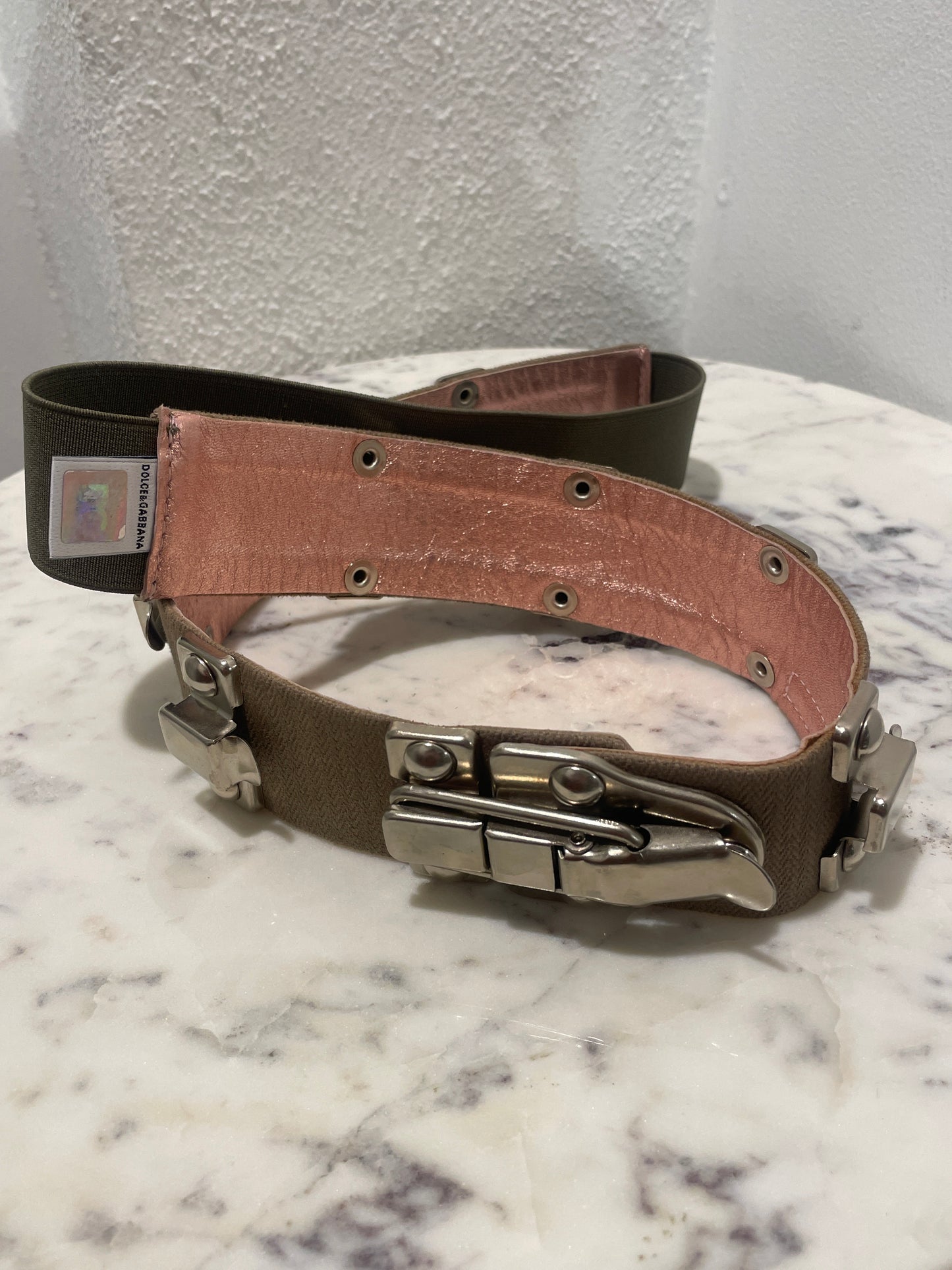 Dolce & Gabbana – Archive Y2K Studded Leather Stretch Belt (Early 2000s) - +90 cm