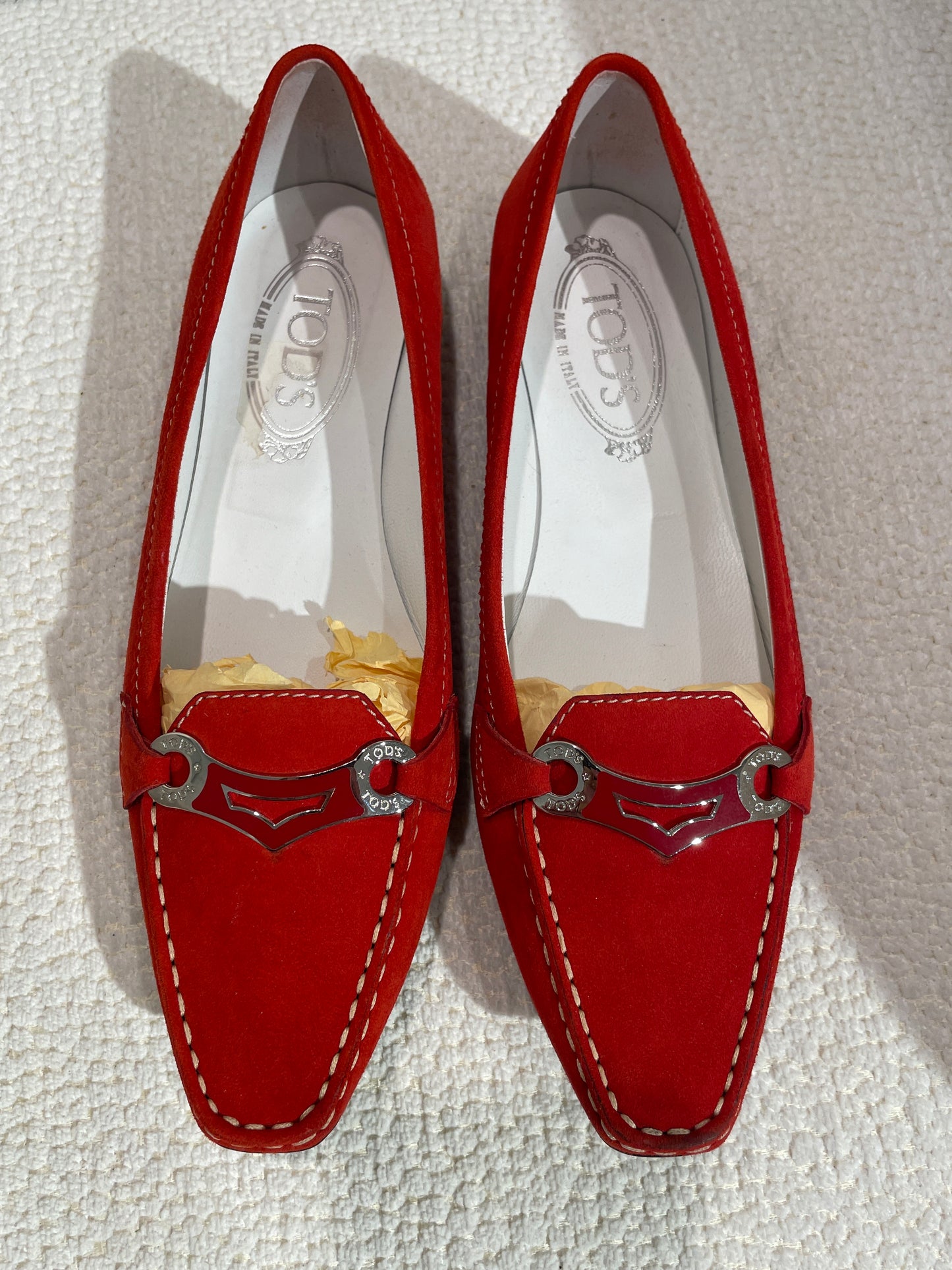 Tod's loafers  –  red suede - EU38