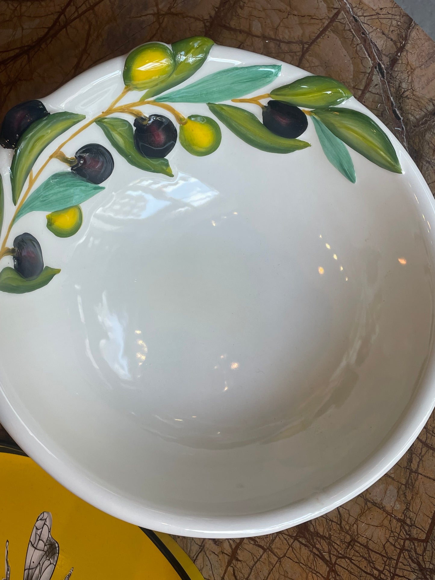 Skål med olivenranker - Italiensk porcelæn