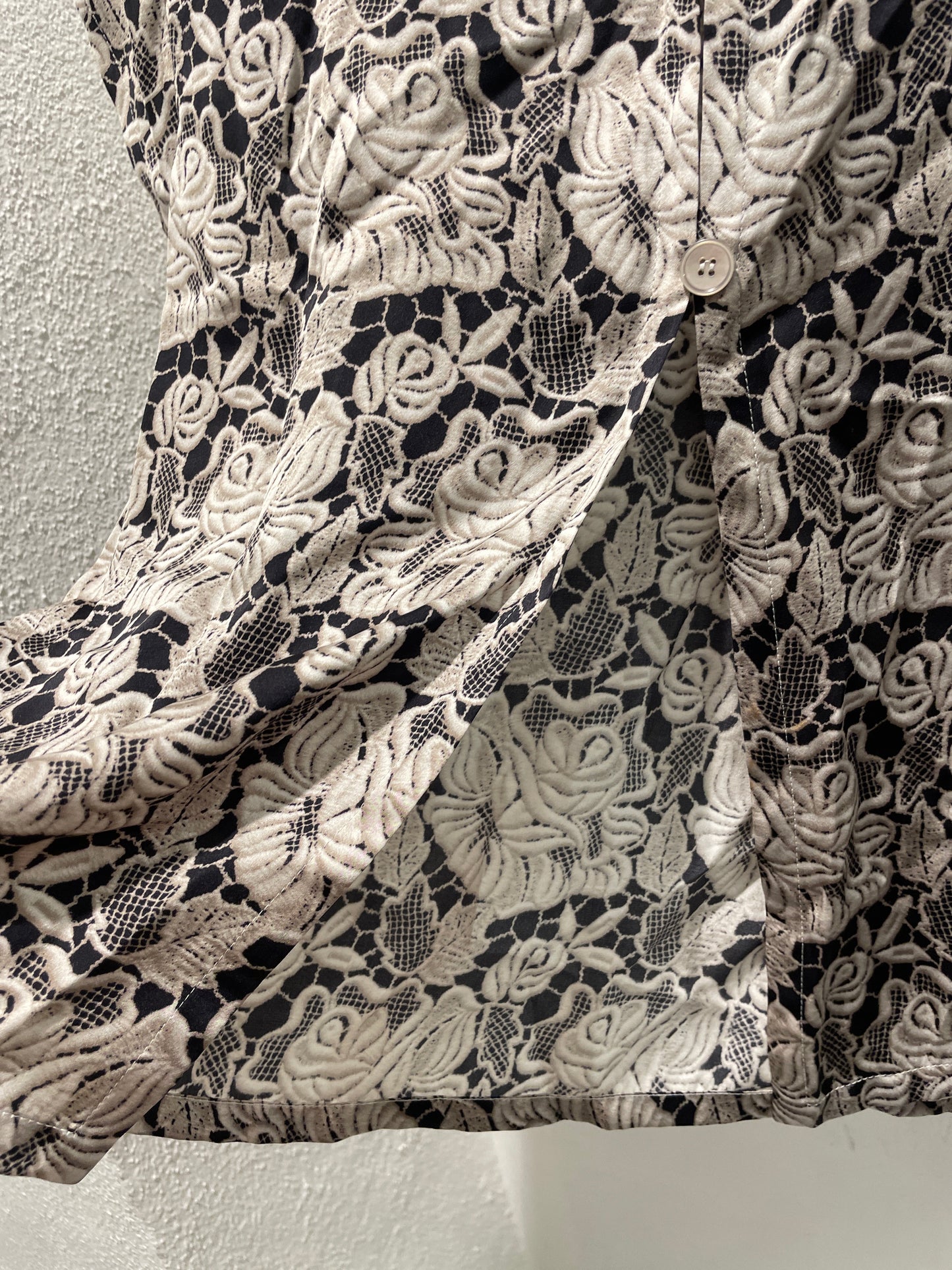 Stella McCartney Floral Lace Overlay Silk Top - L