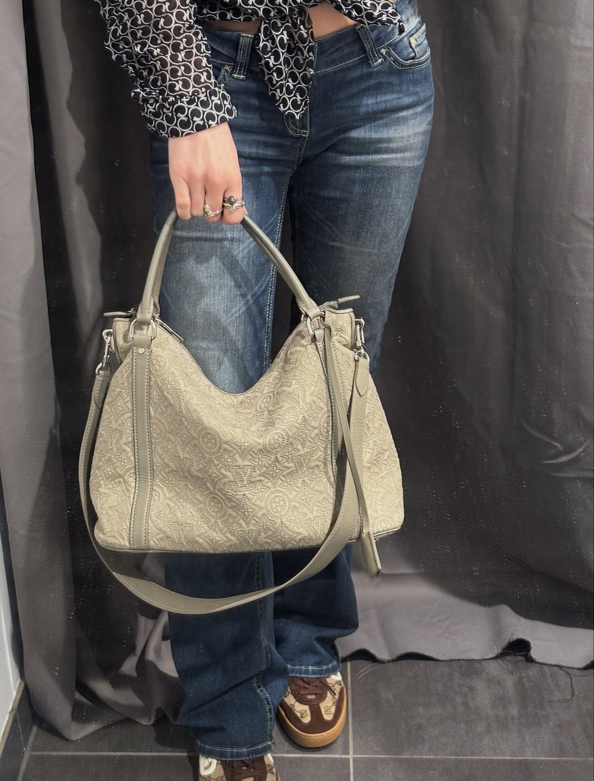 Louis Vuitton Antheia Ixia Bag – Monogram Leather in Grey