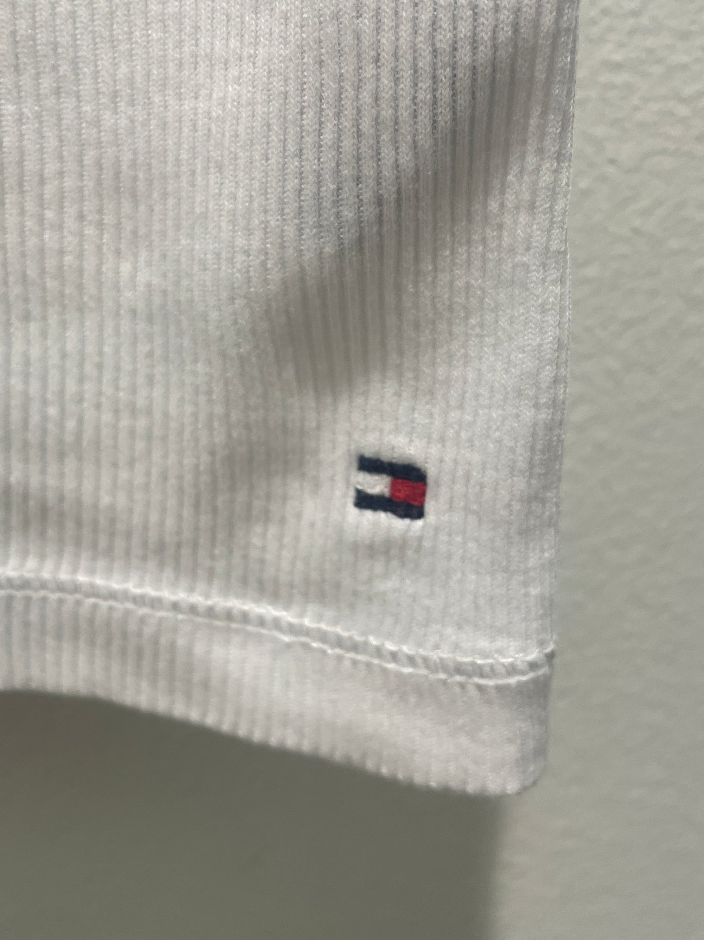 Tommy Hilfiger White Ribbed Tank Top - M/L