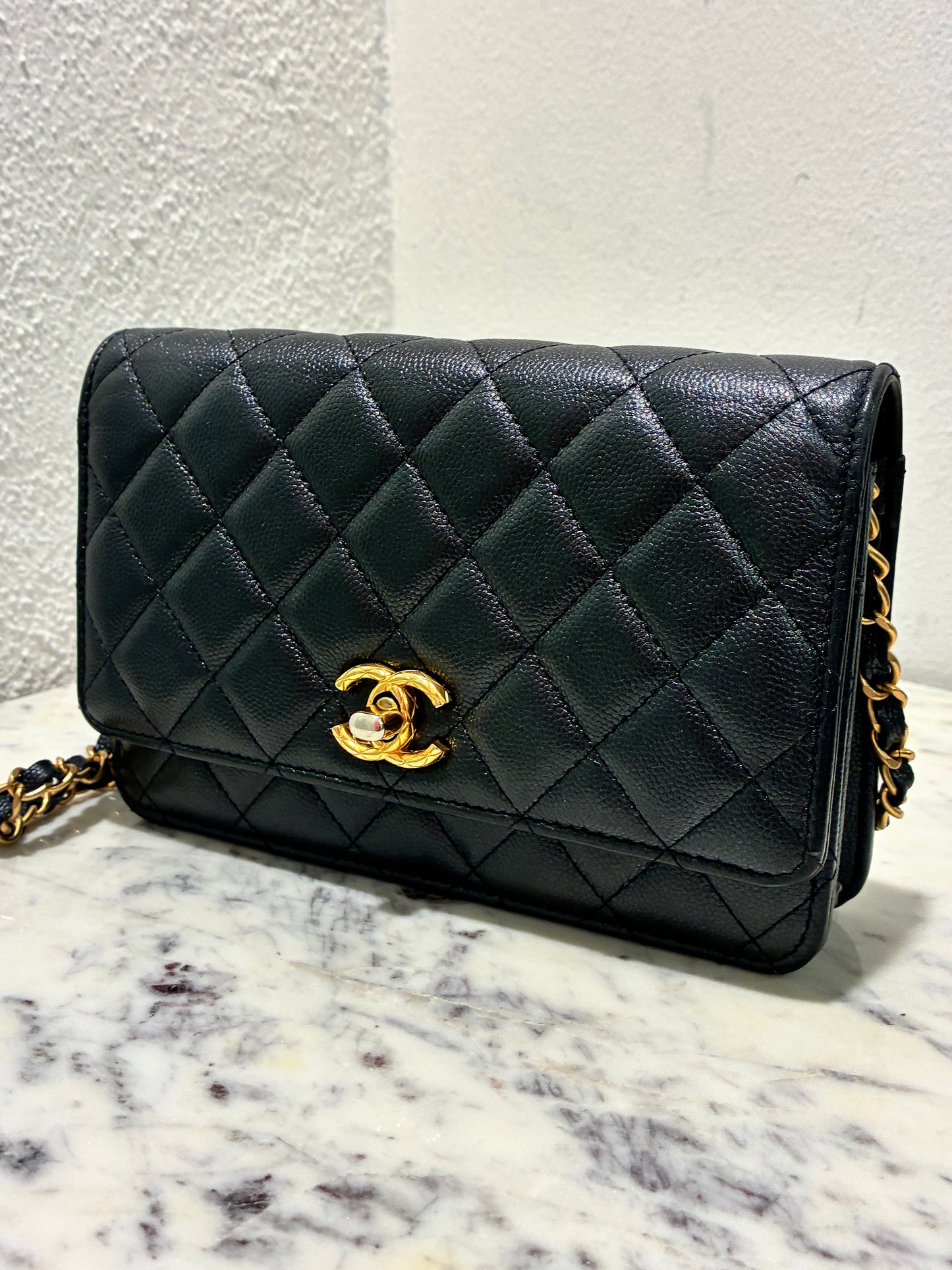 Chanel Wallet on Chain - Black Caviar & Gold Hardware - 23B 2023 - FULL SET!