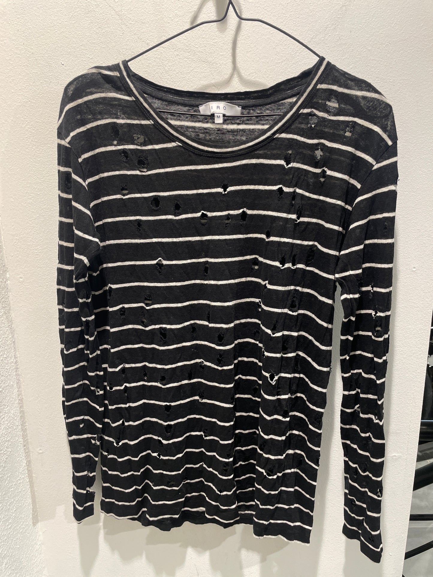 IRO - Knit - vintage look - Black w. white stripes - Medina’s Wardrobe - M