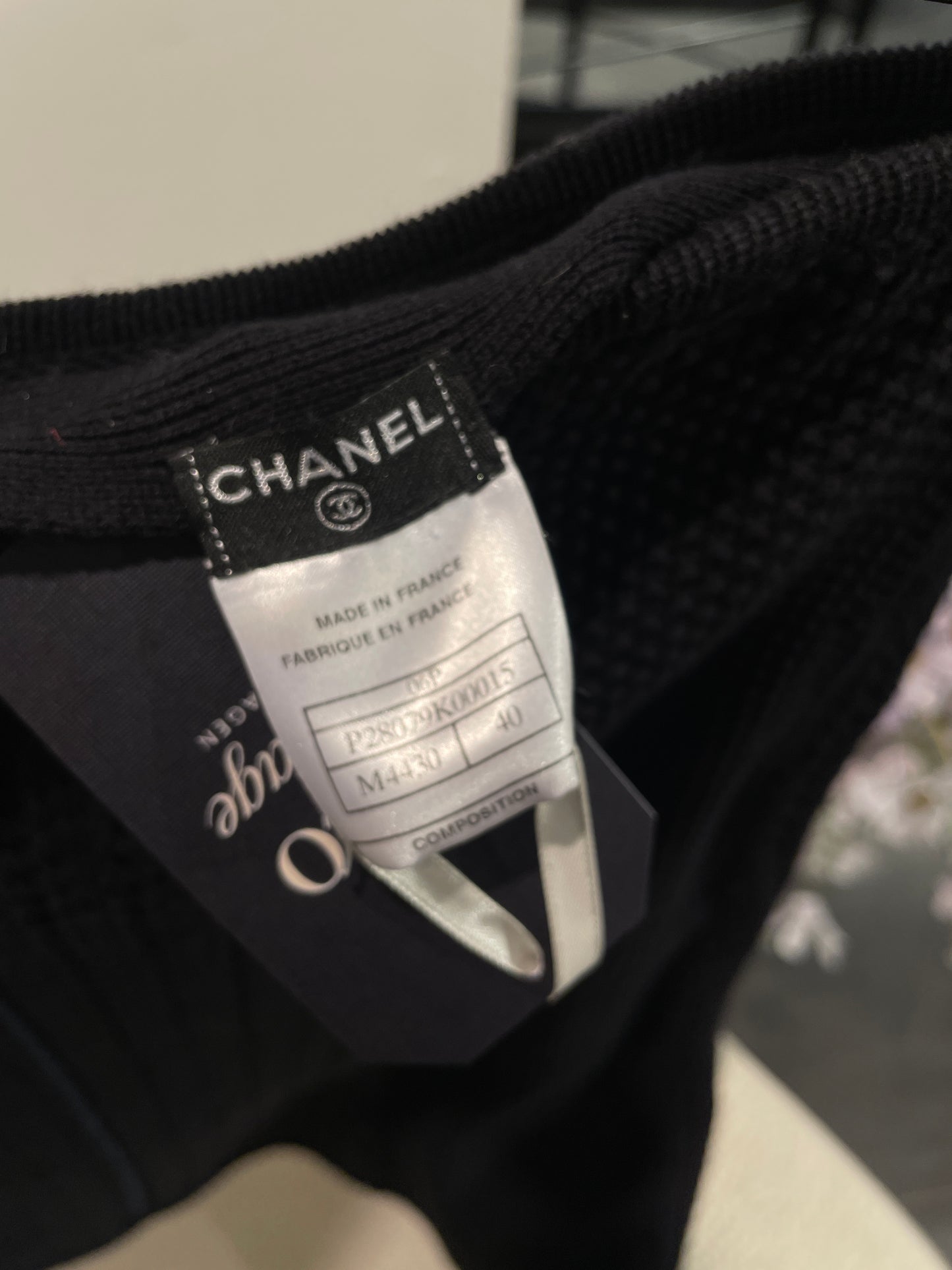 Chanel Skirt – Knitted Cashmere & Cotton in Navy - EU 38