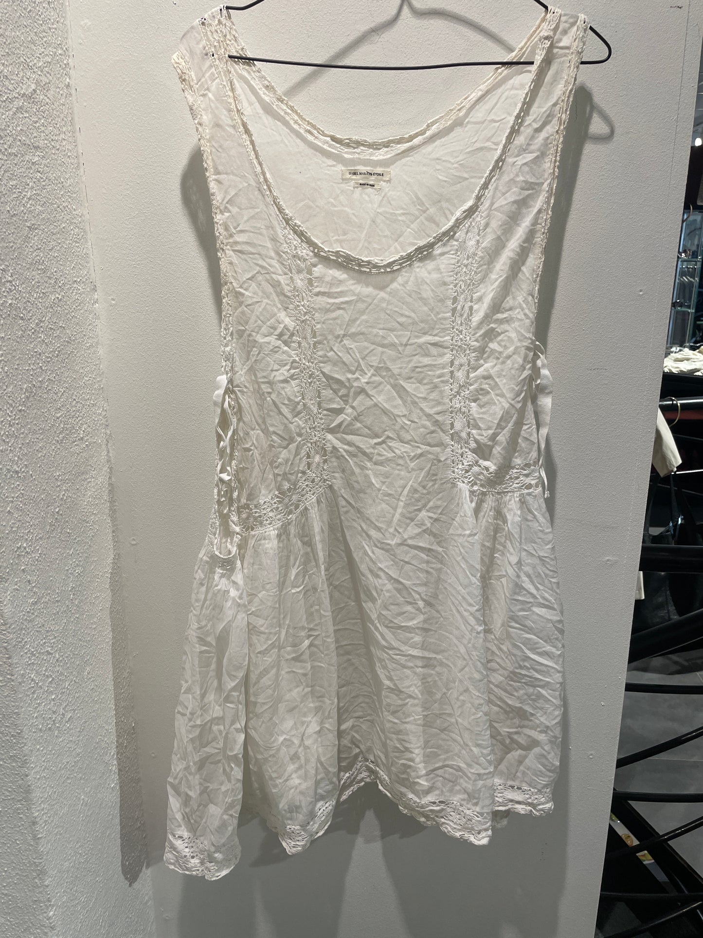 Isabel Marant Etoile - White dress w. laces - XS Oversized - Medinas Wardrobe