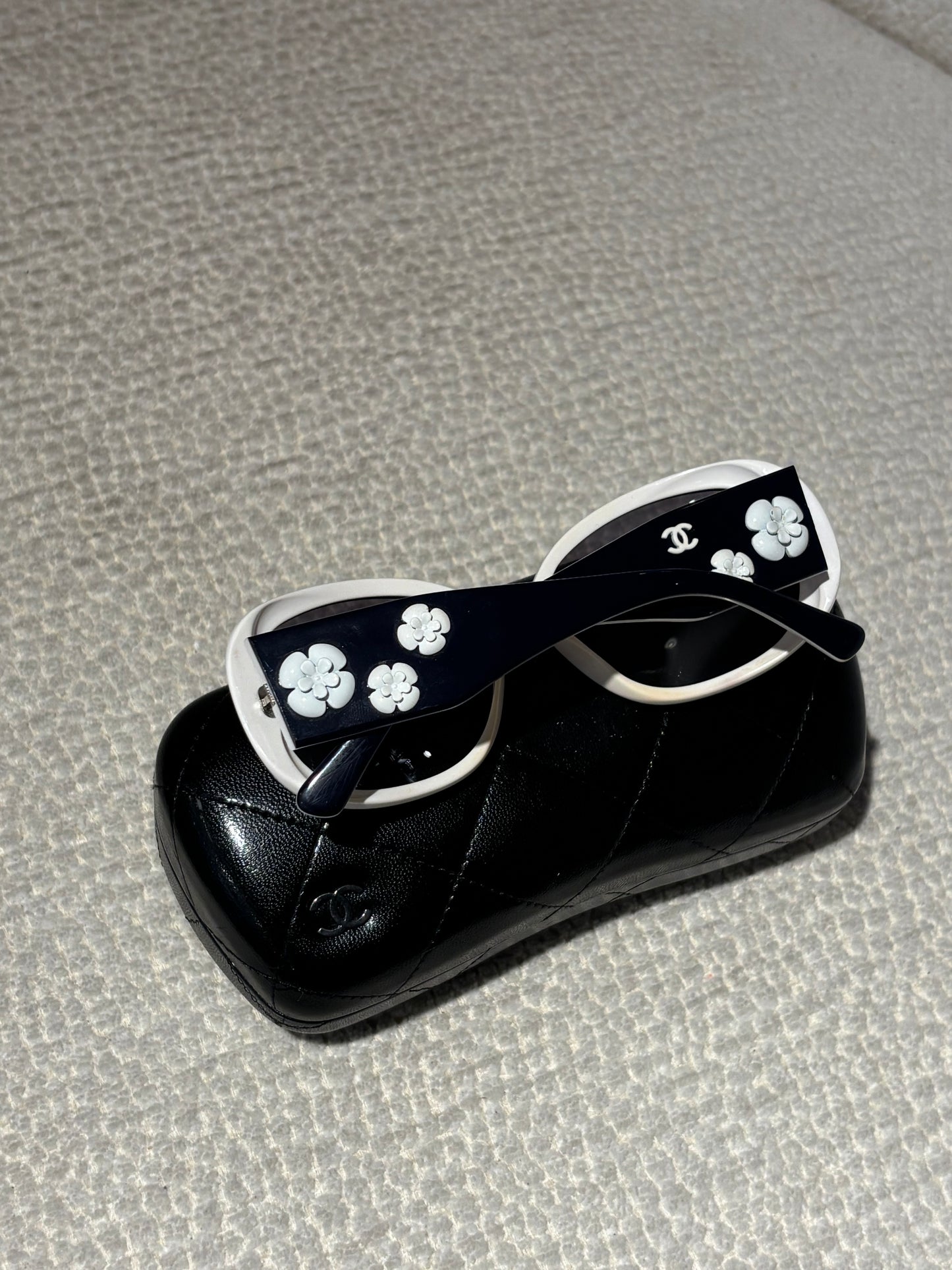 Chanel Sunglasses - Dark Blue w. Camelias